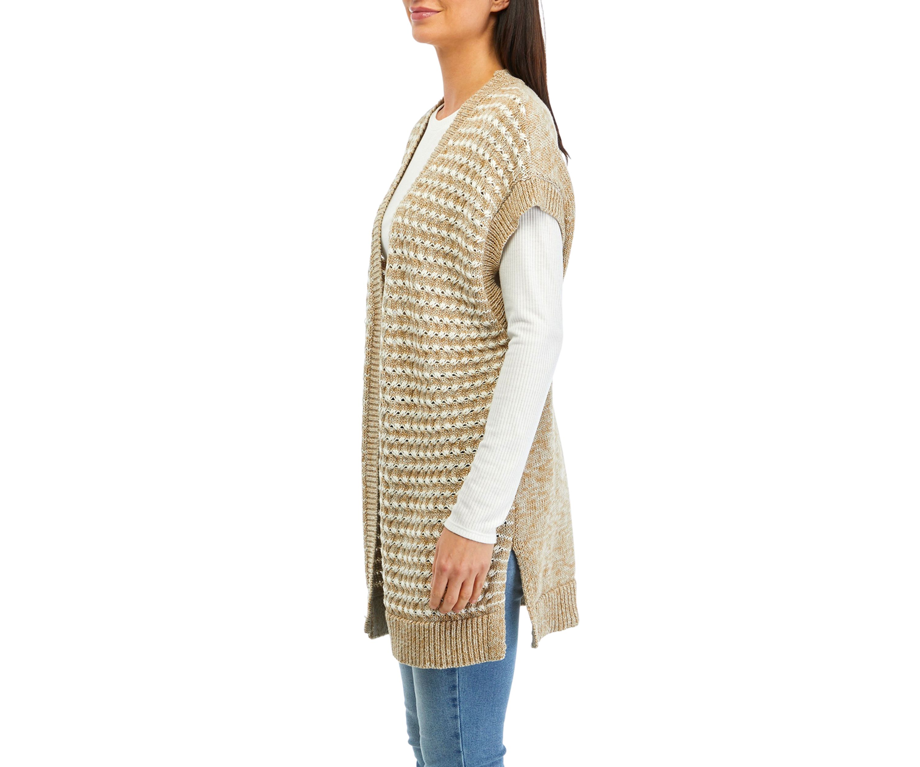 Womens Open Stripe Vest