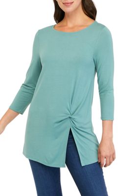 Cupio Women's 3/4 Sleeve Julianna Twist T-Shirt | belk