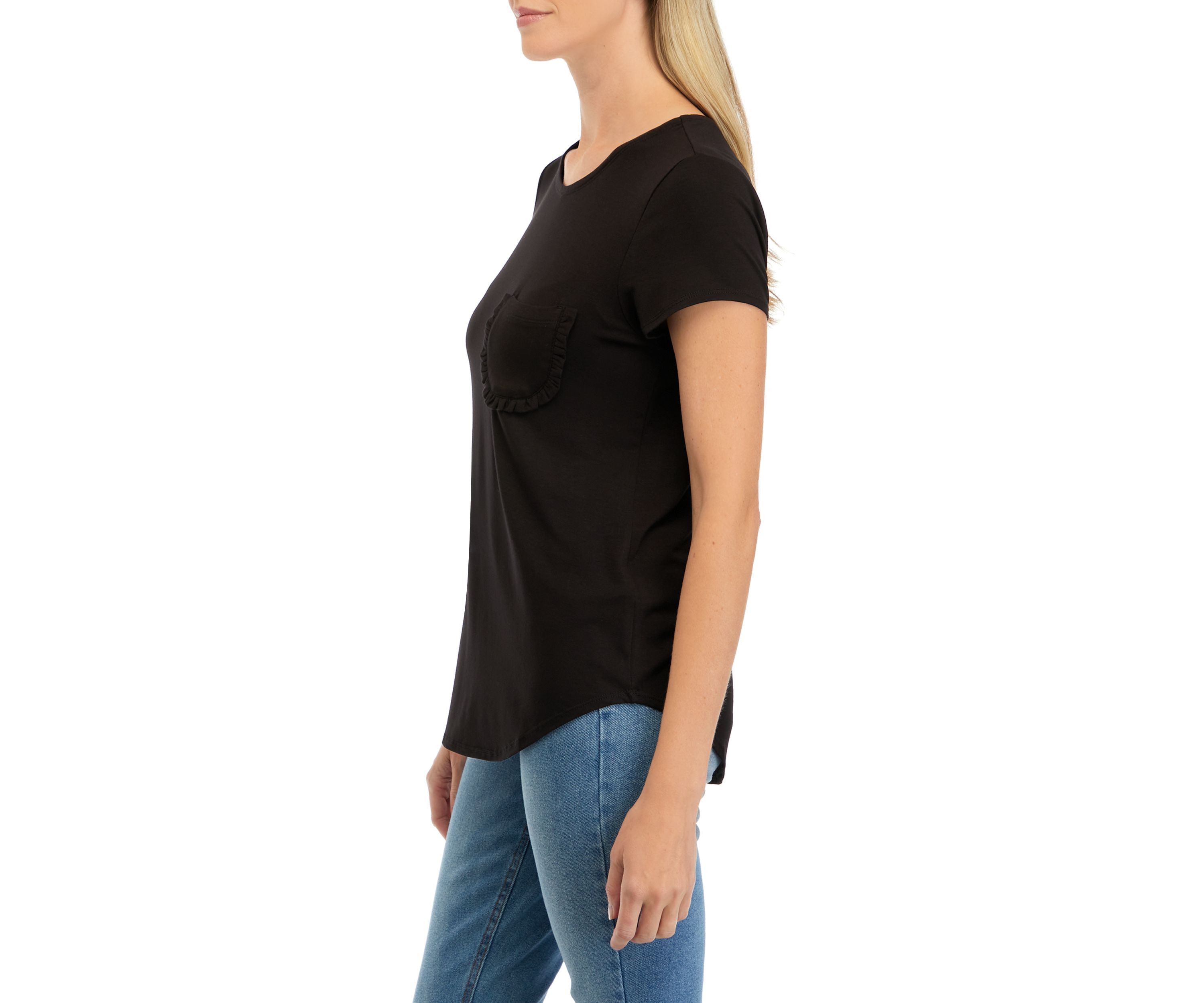 Womens Julianna Crepe Pocket T-Shirt