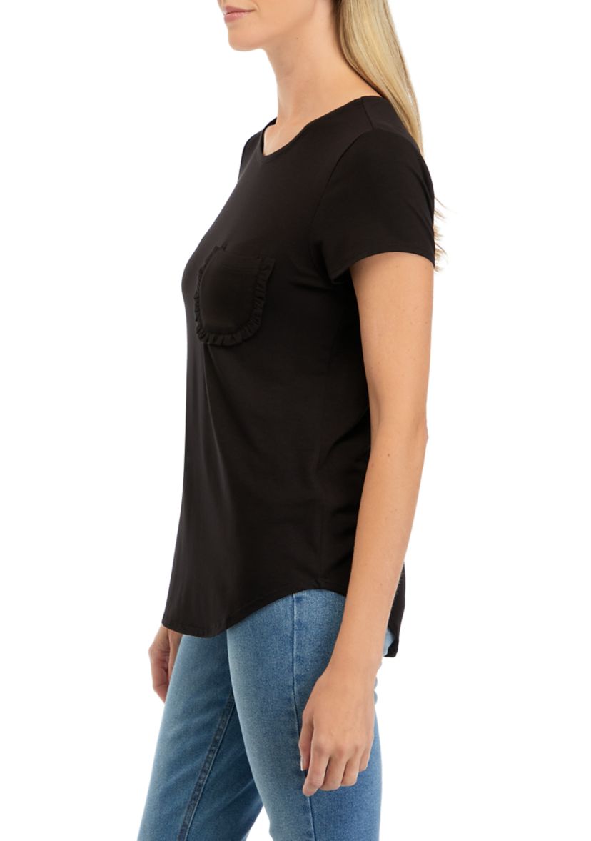 Womens Julianna Crepe Pocket T-Shirt