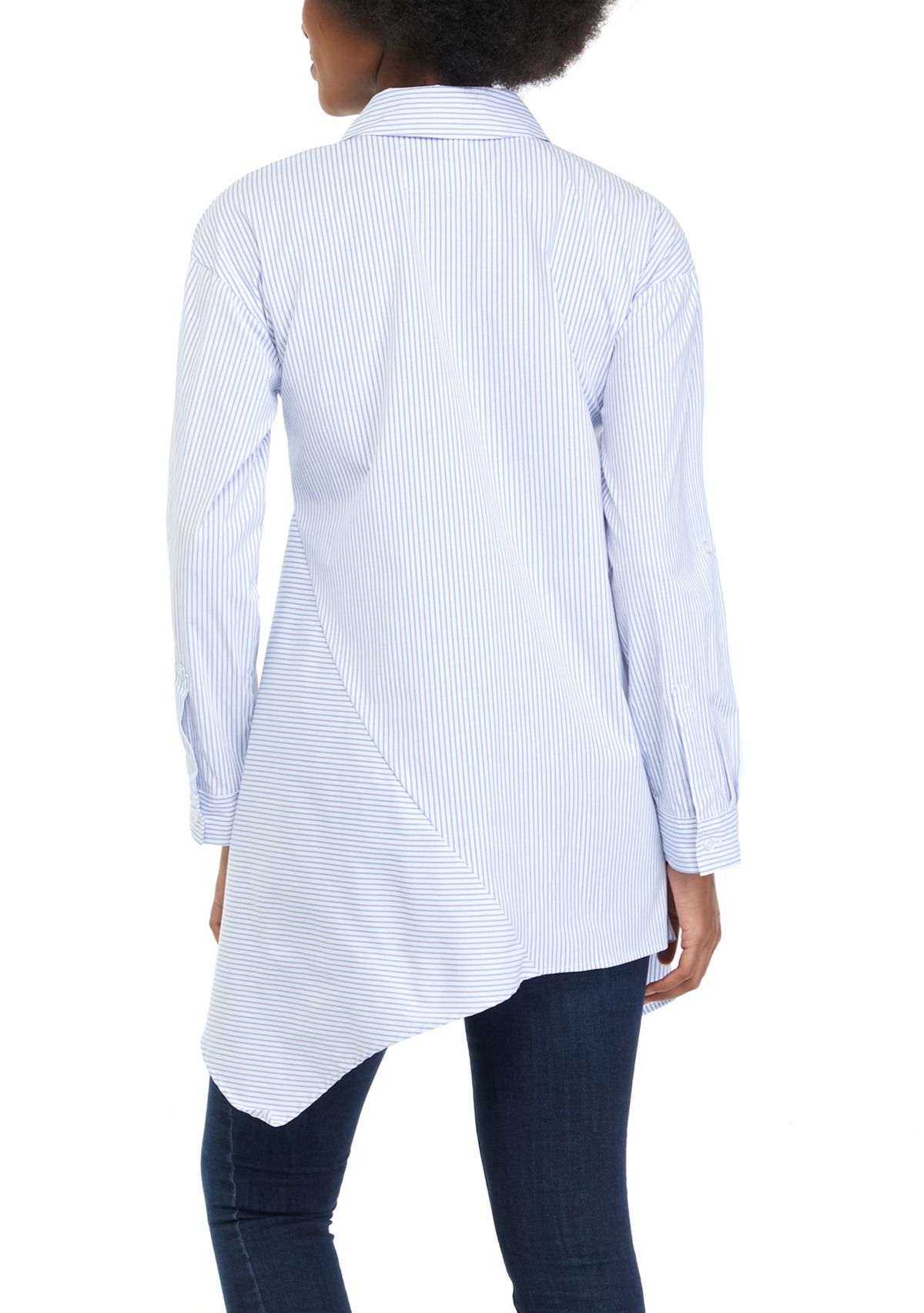 Womens Woven Asymmetrical Hem Tunic