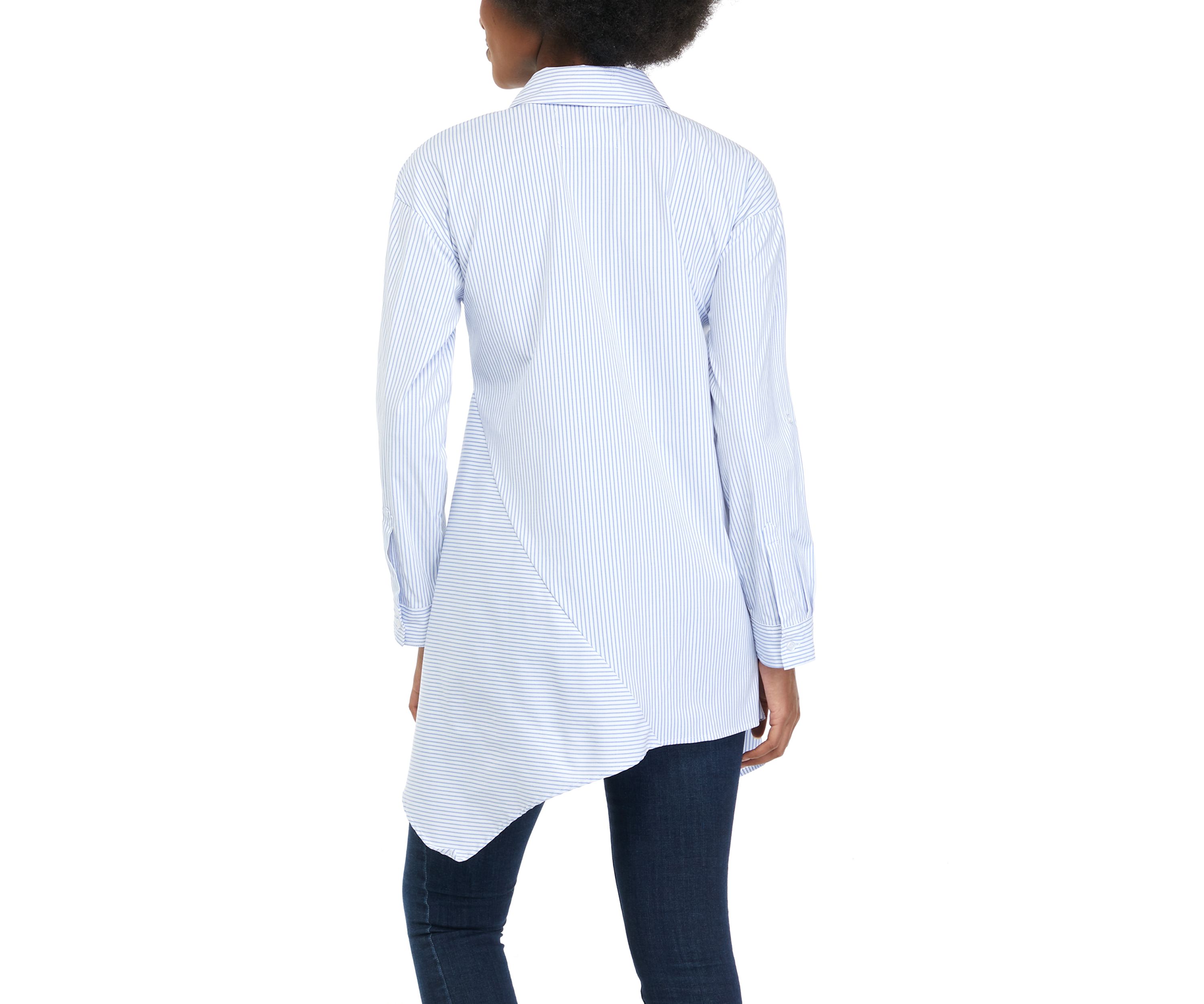 Womens Woven Asymmetrical Hem Tunic