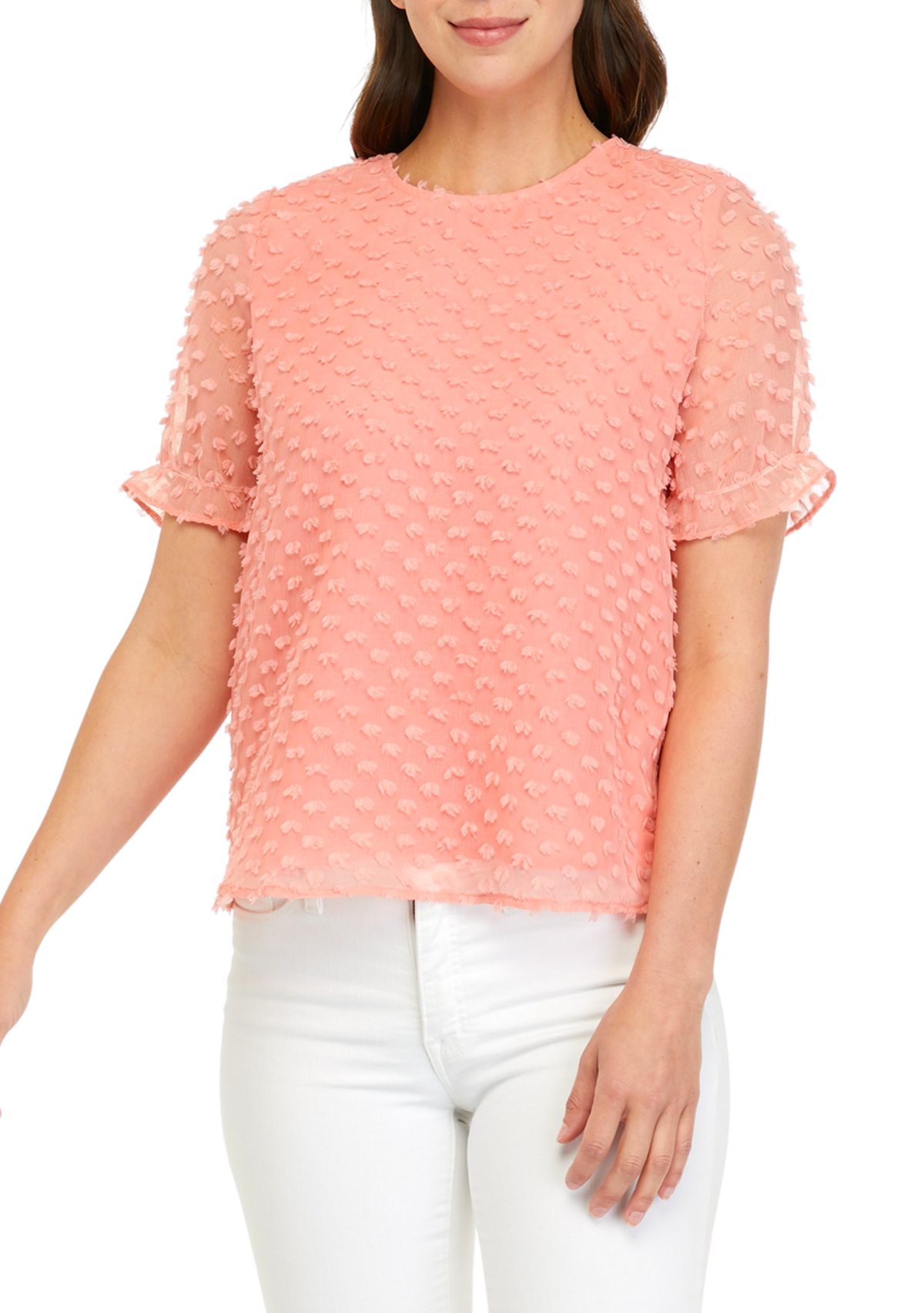 Womens Short Sleeve Femme Novel Woven Shirt