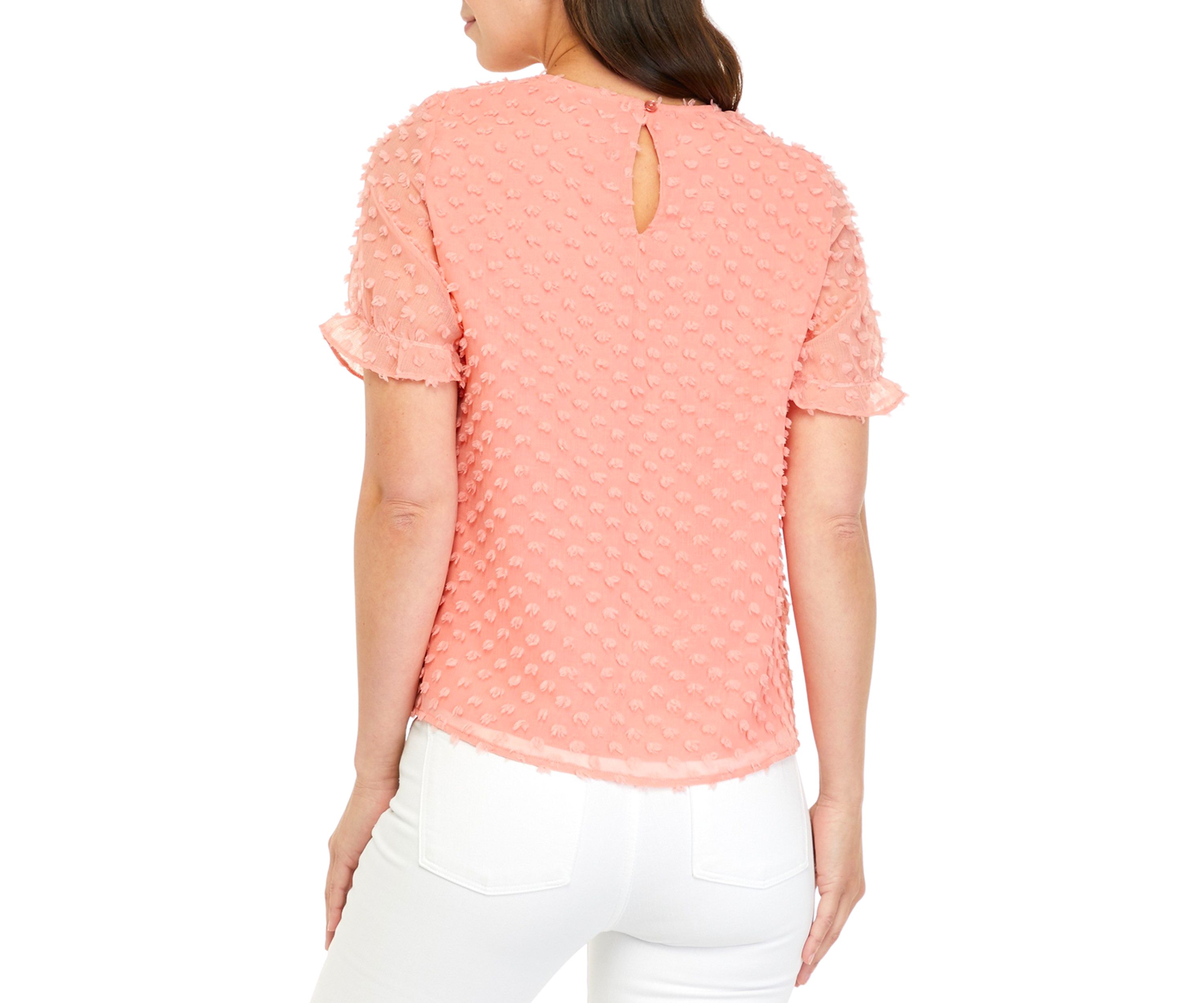 Womens Short Sleeve Femme Novel Woven Shirt