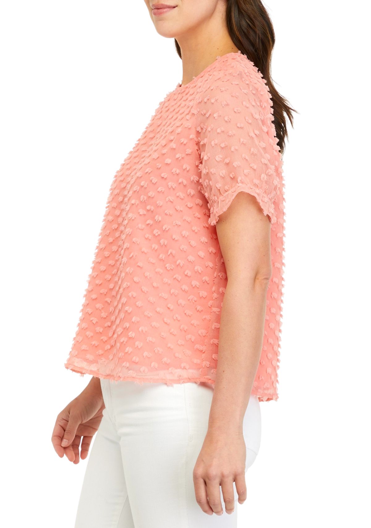 Womens Short Sleeve Femme Novel Woven Shirt