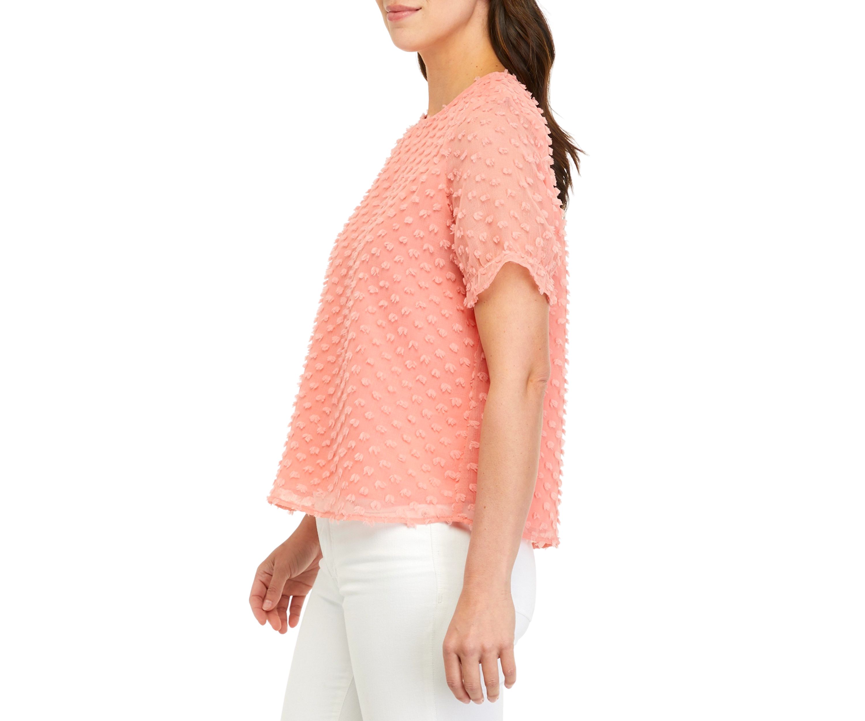 Womens Short Sleeve Femme Novel Woven Shirt