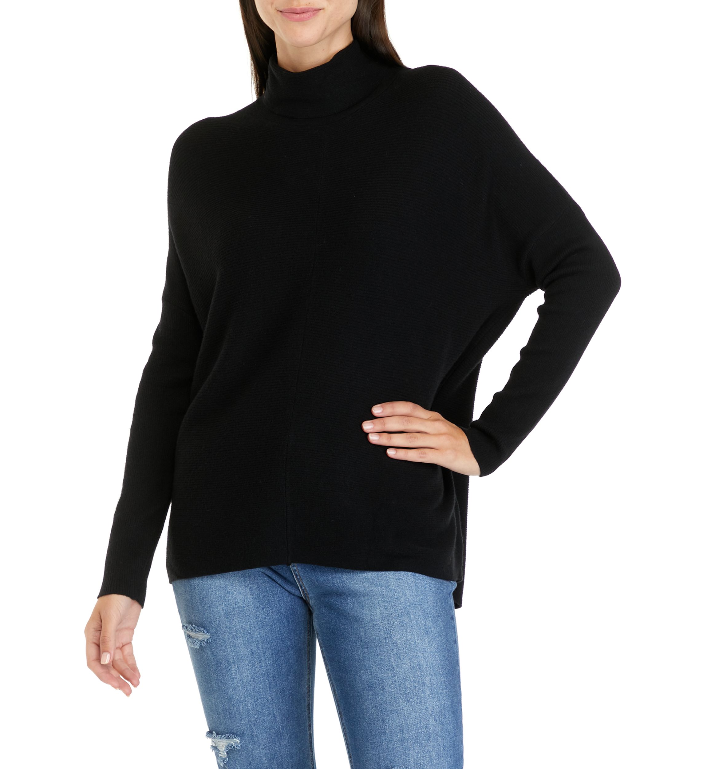 Womens Mock Neck Pullover Sweater