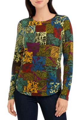 Womens Long Sleeve Printed T-Shirt 