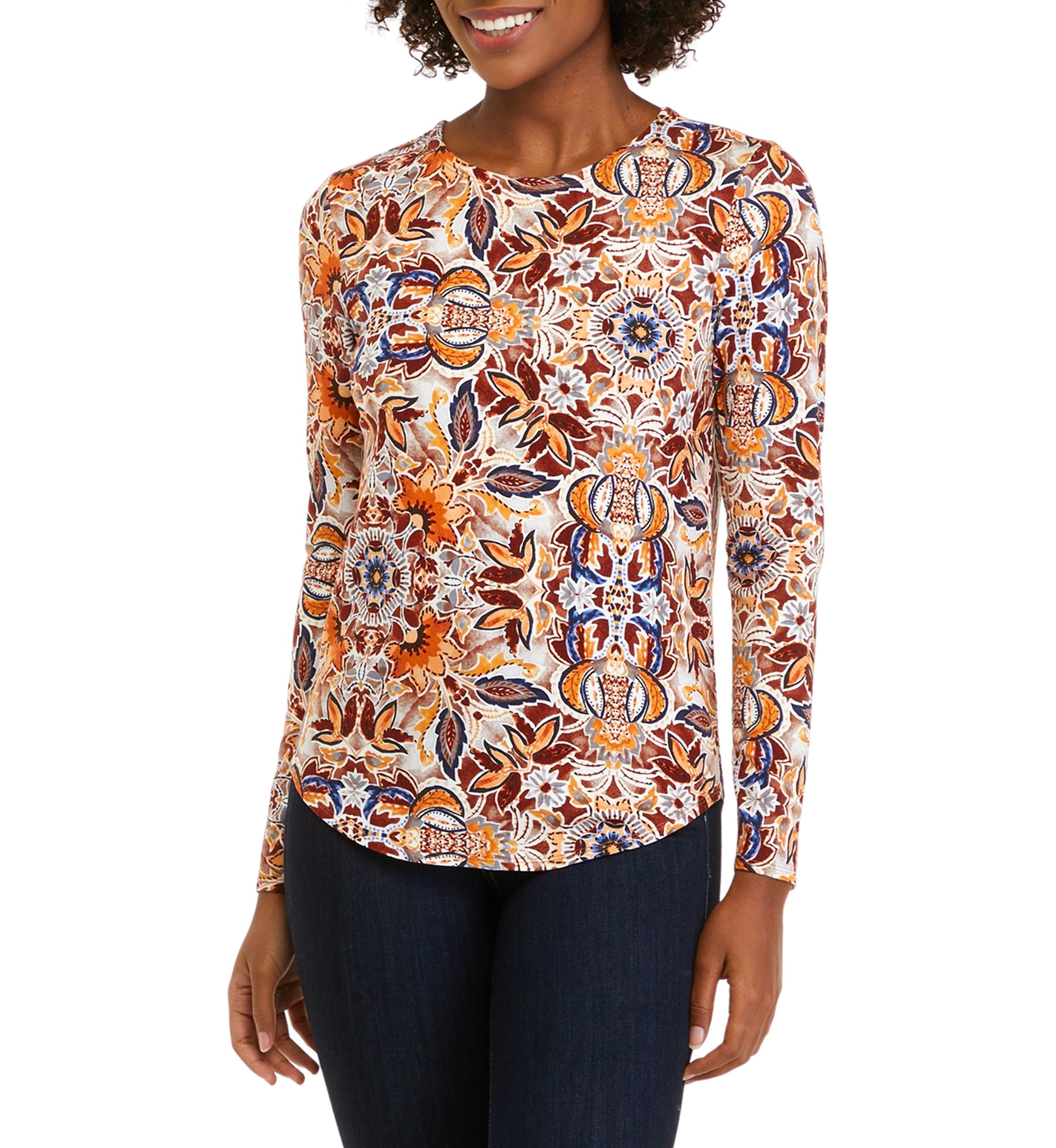 Womens Long Sleeve Printed T-Shirt 