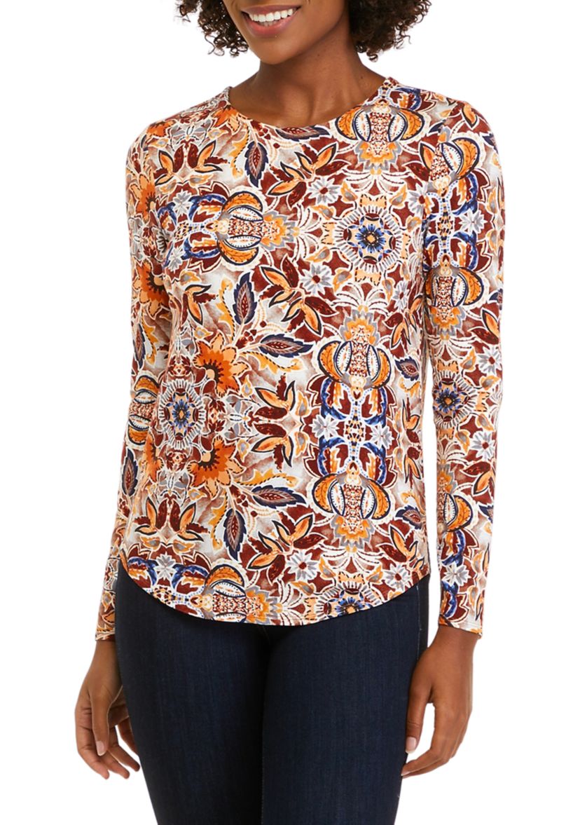 Womens Long Sleeve Printed T-Shirt 