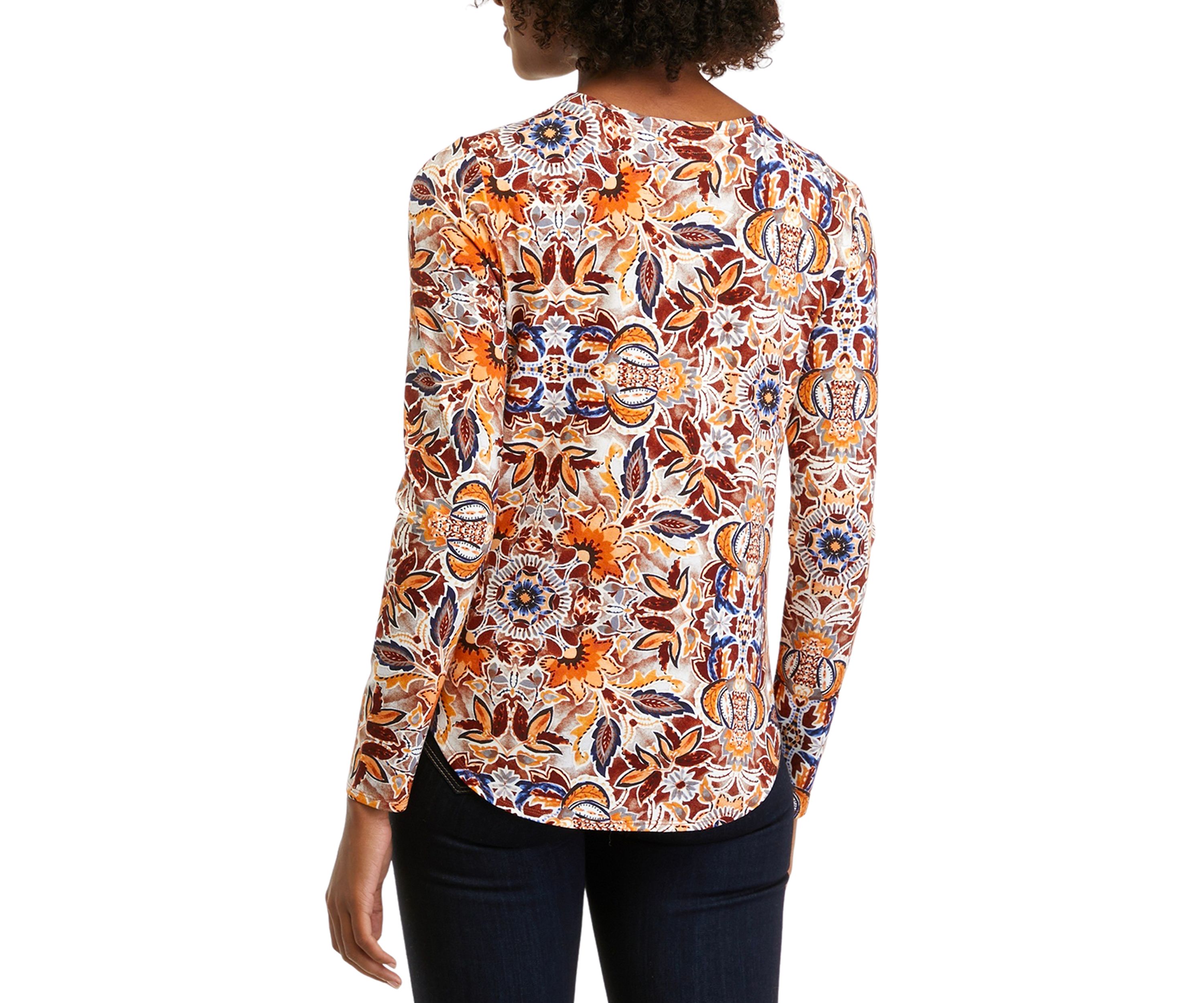 Womens Long Sleeve Printed T-Shirt 
