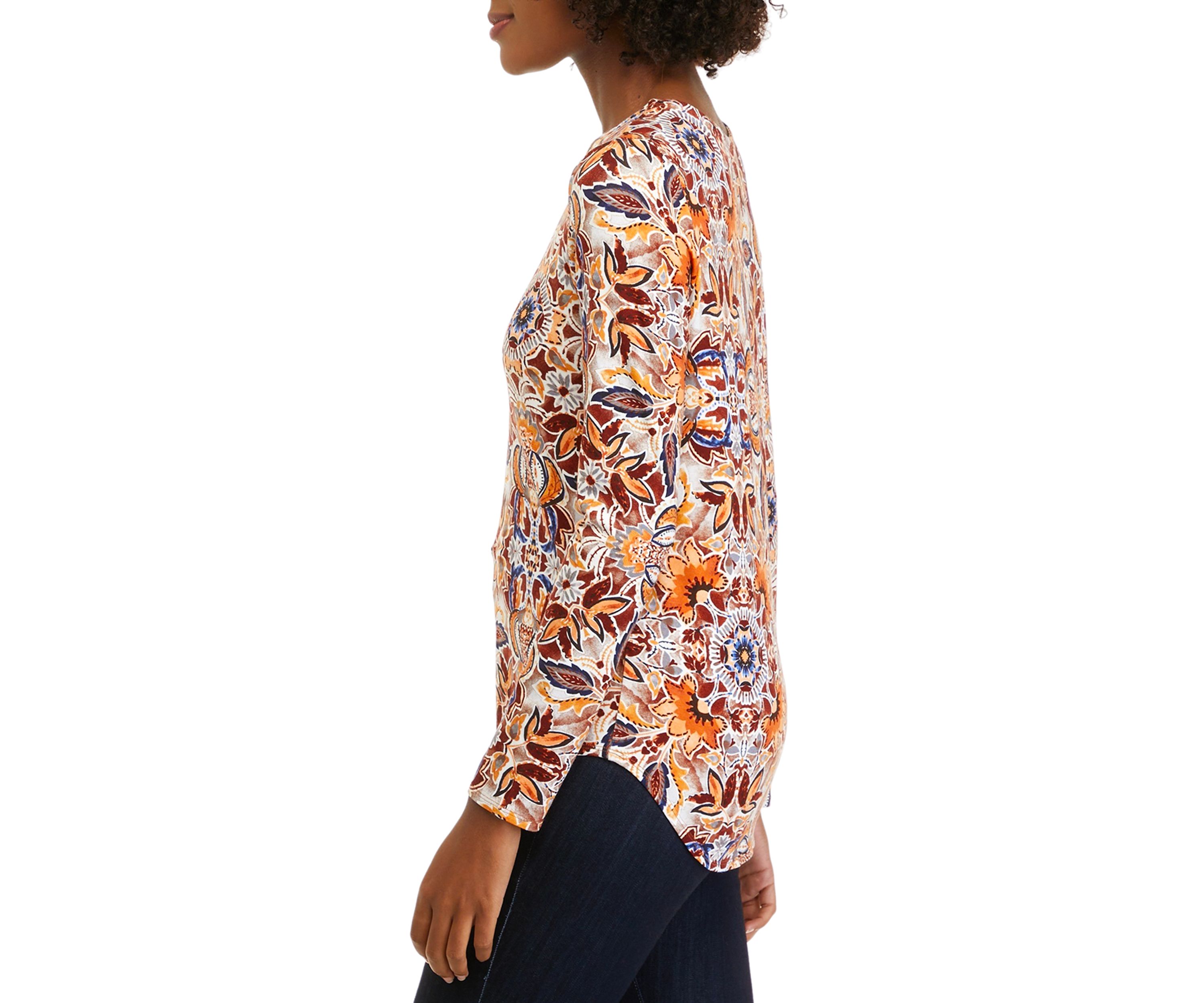 Womens Long Sleeve Printed T-Shirt 