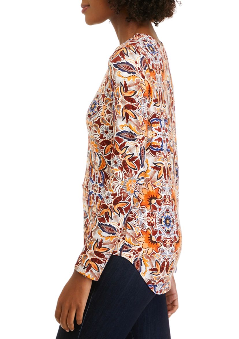Womens Long Sleeve Printed T-Shirt 