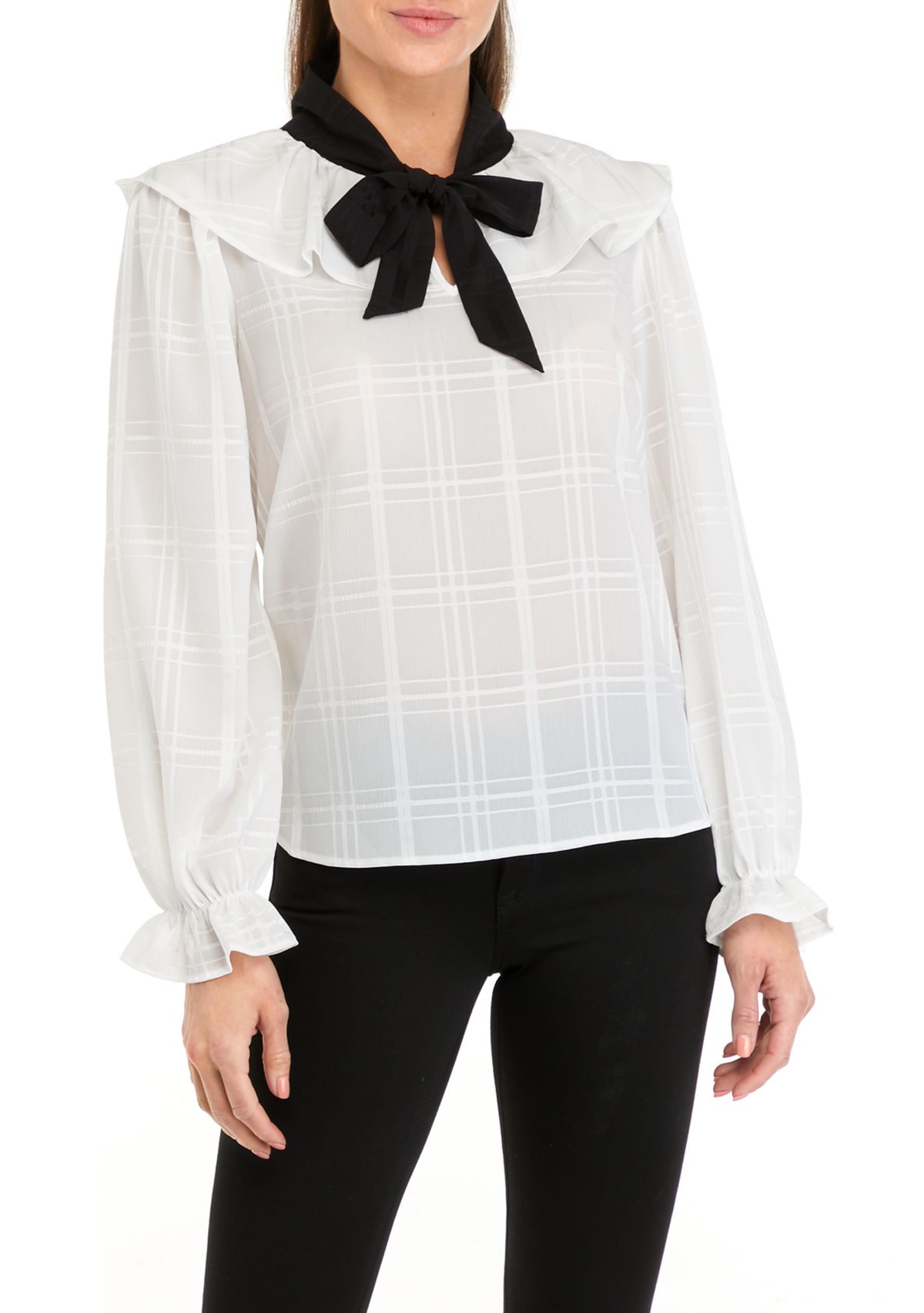 Womens Blouson Bow Blouse