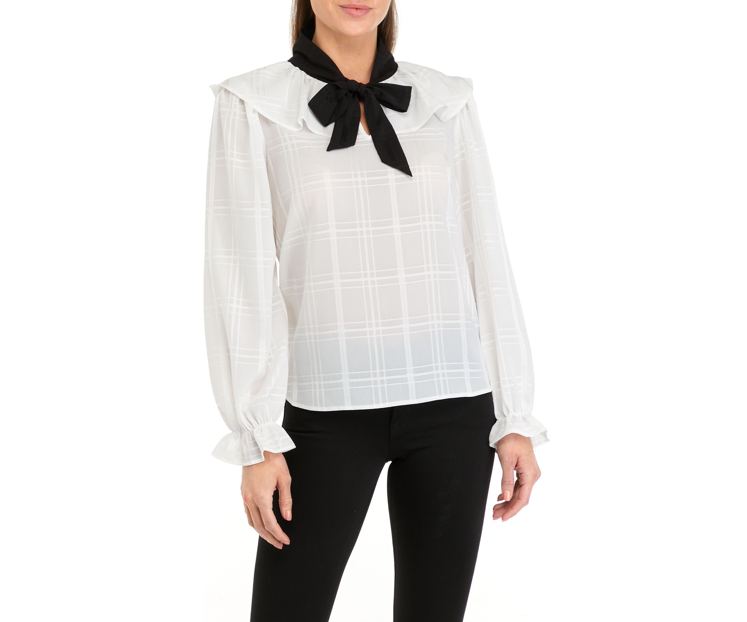 Womens Blouson Bow Blouse