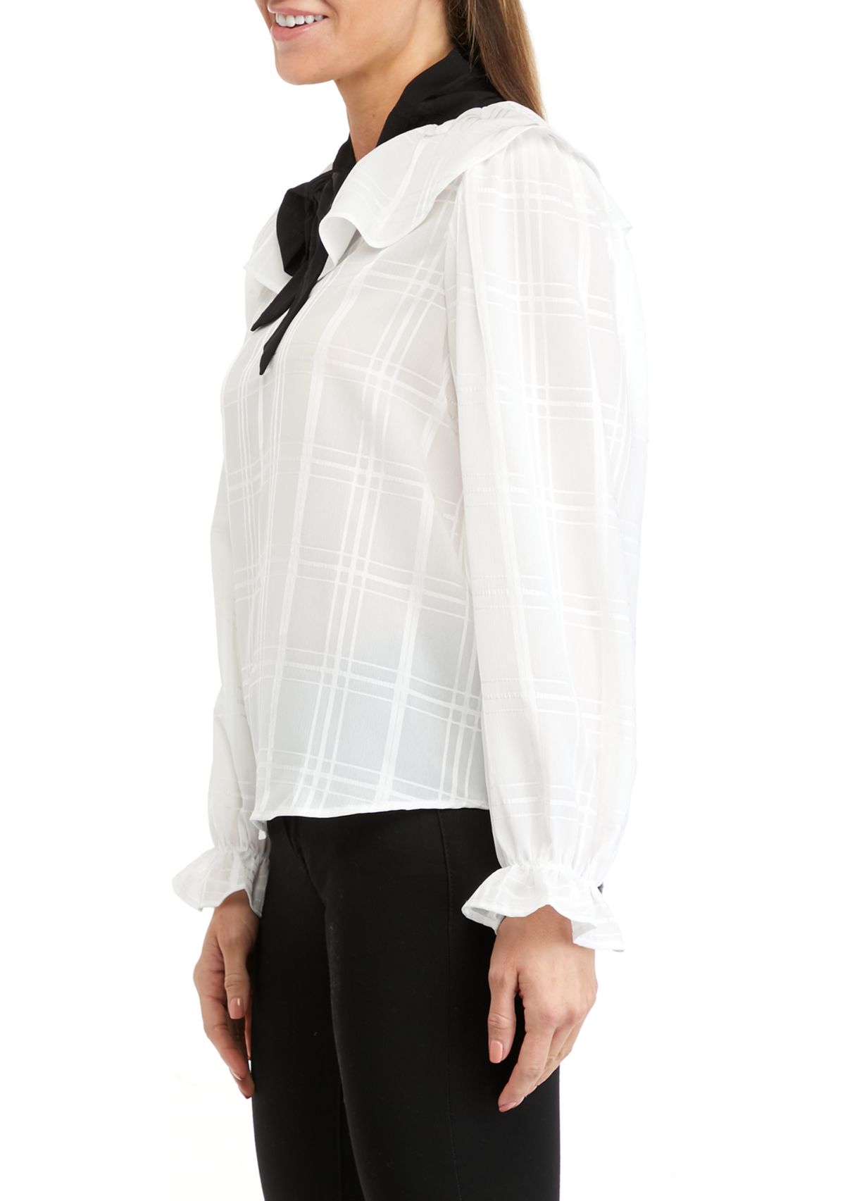 Womens Blouson Bow Blouse