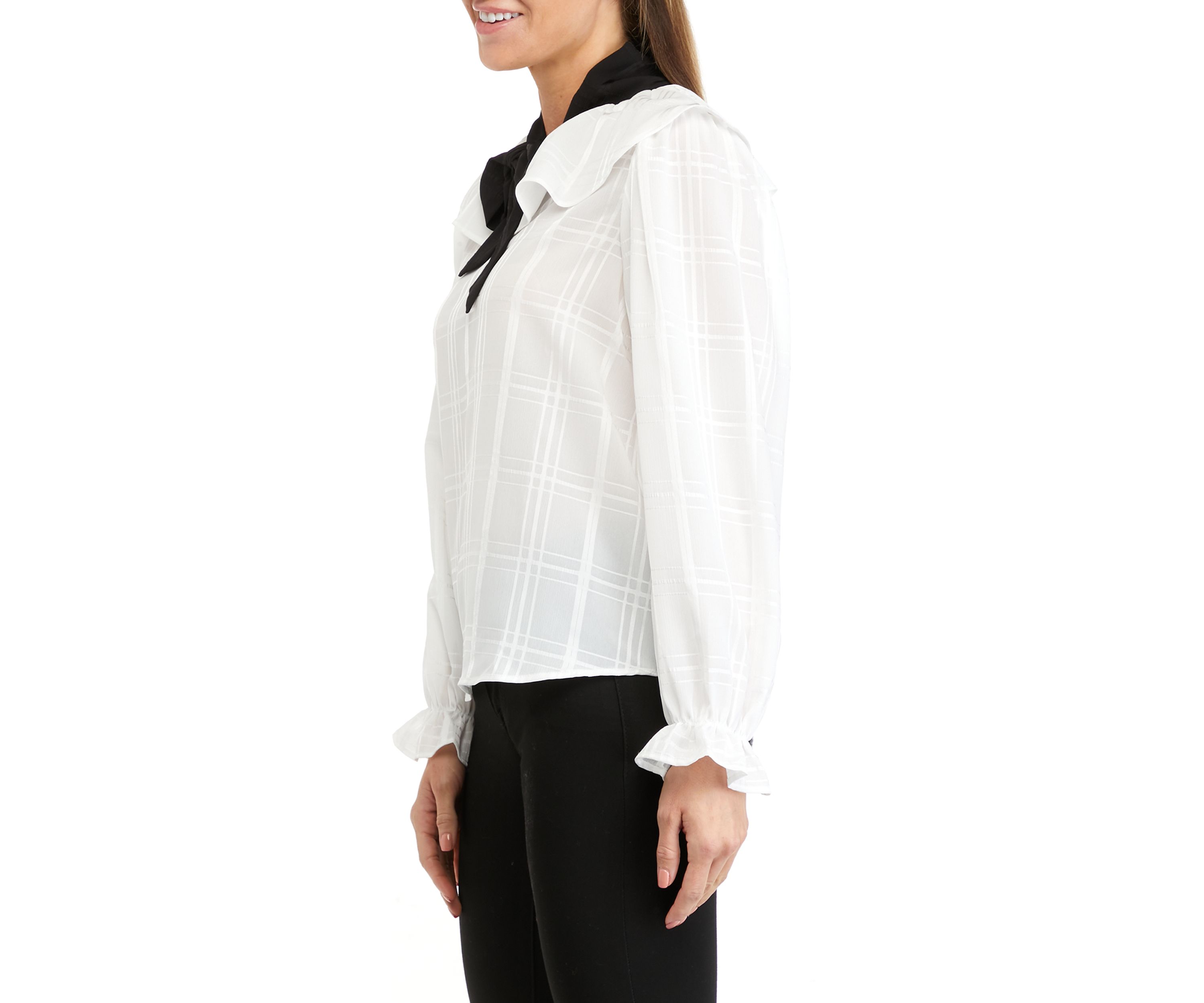 Womens Blouson Bow Blouse