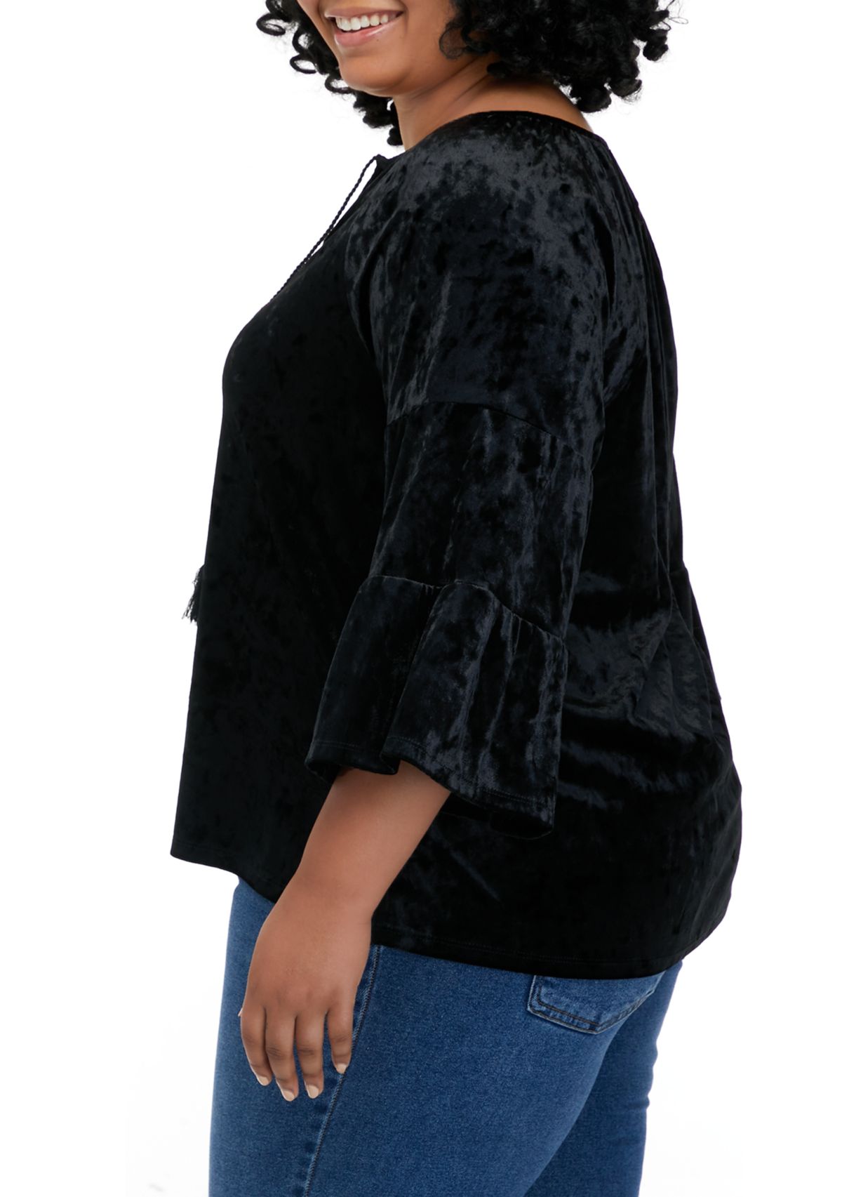  Plus Size Long Sleeve Embroidered Peasant Shirt