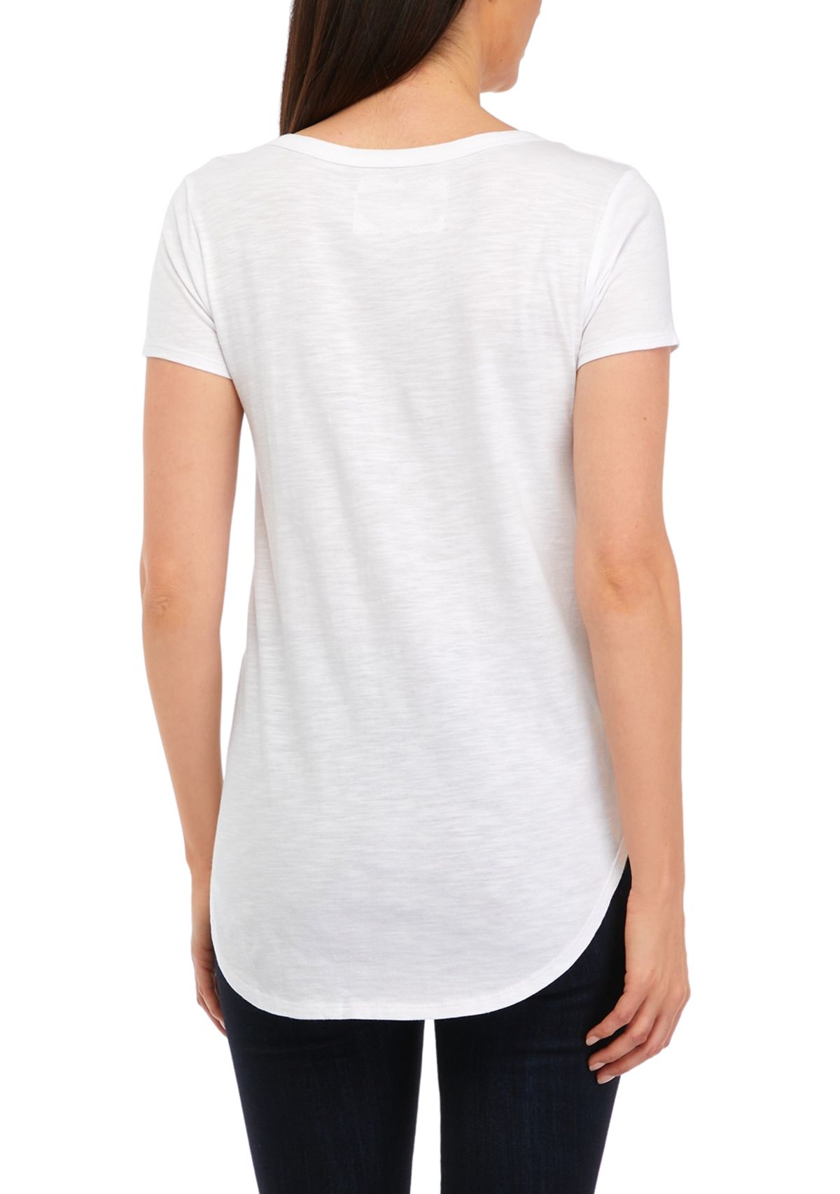 Womens Solid Slub T-Shirt