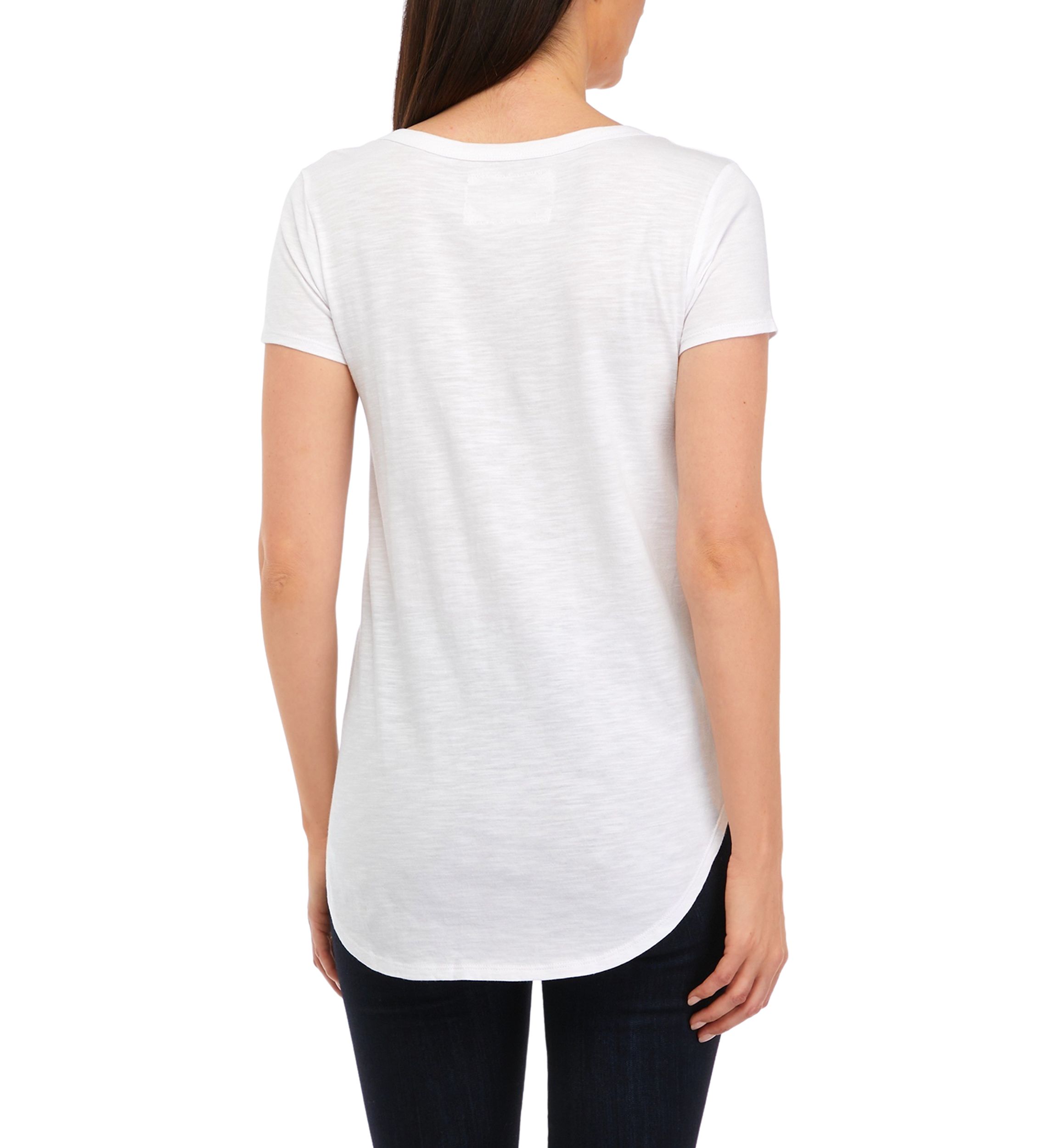 Womens Solid Slub T-Shirt