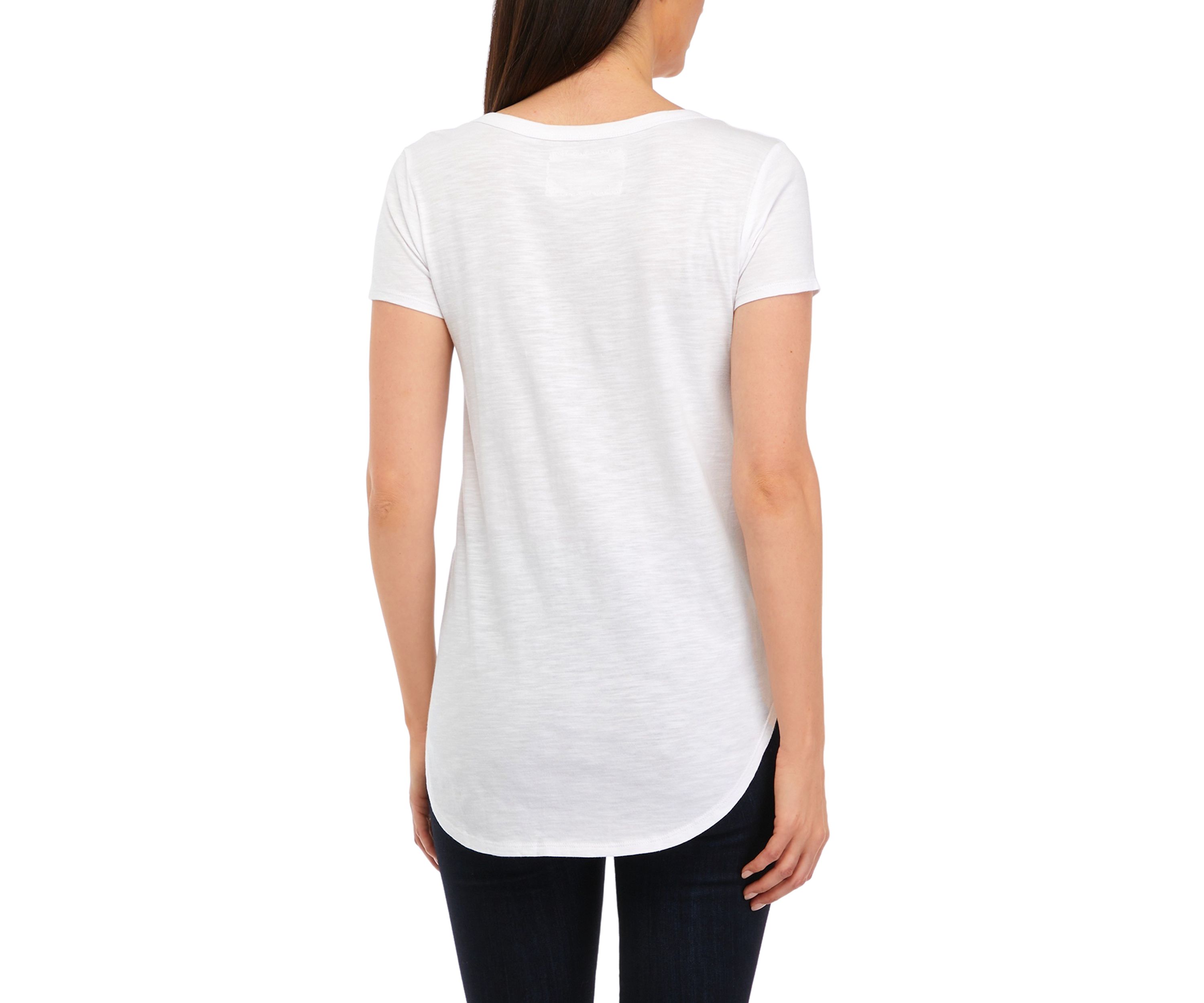 Womens Solid Slub T-Shirt