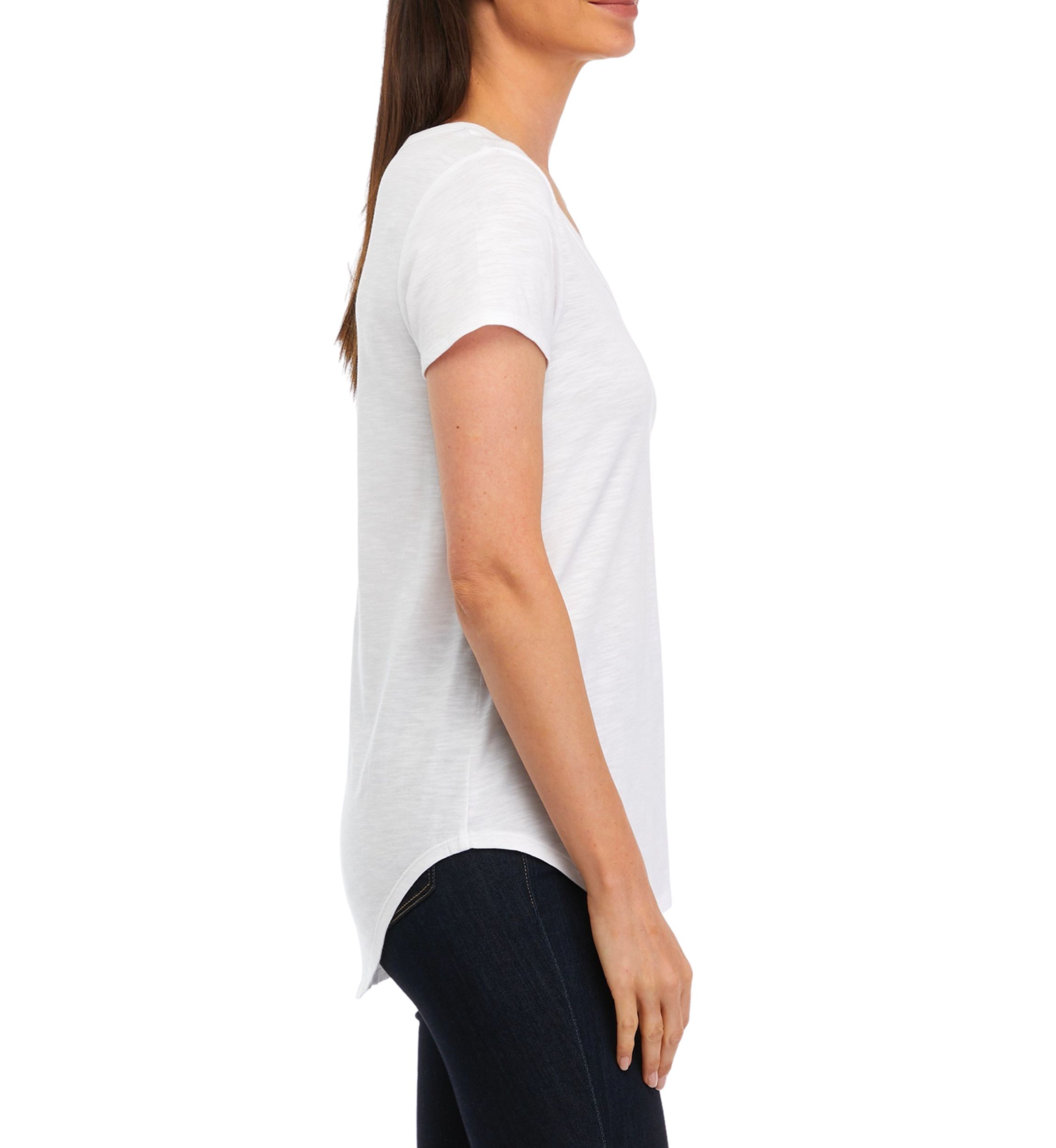 Womens Solid Slub T-Shirt