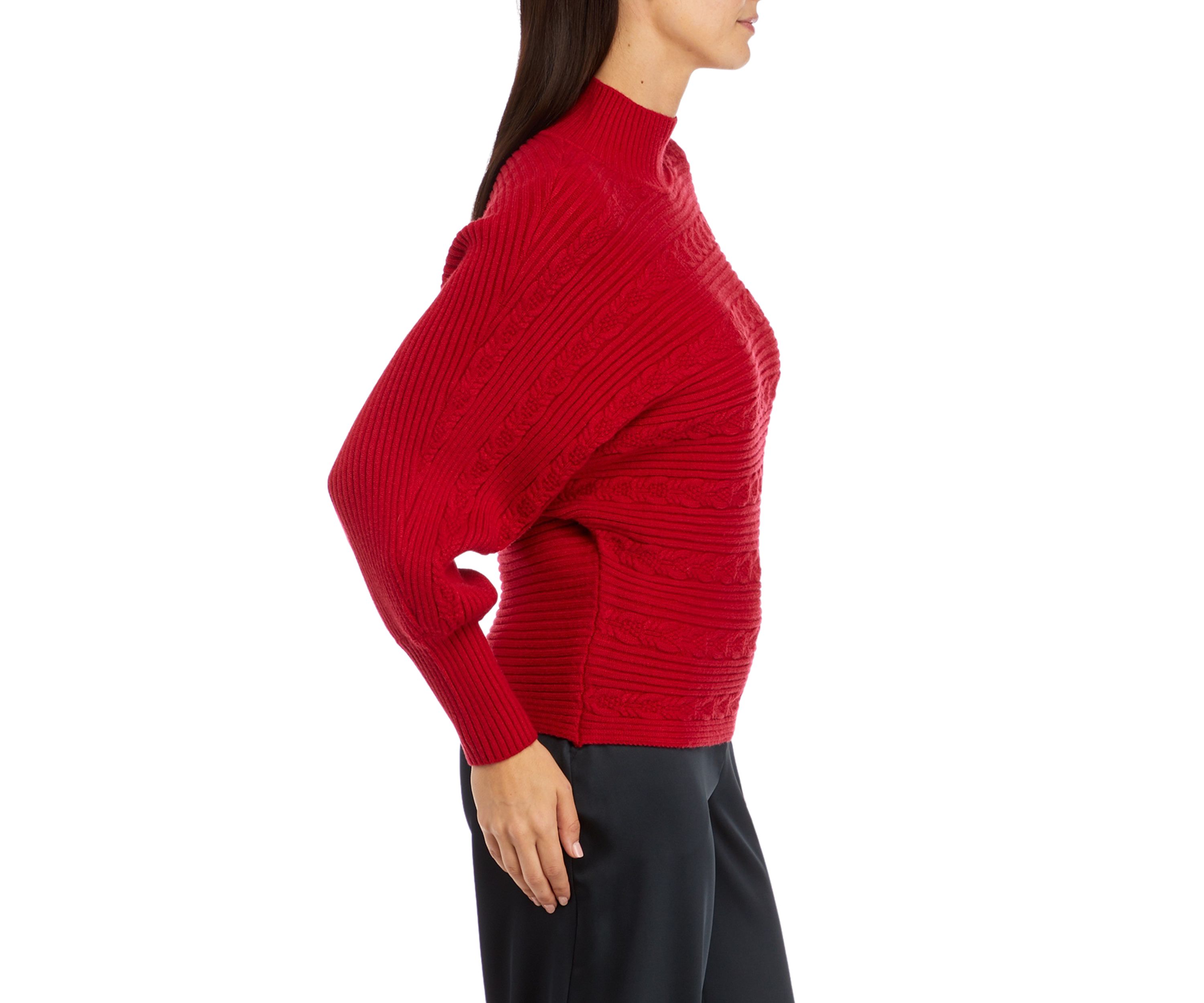 Womens High Mock Neck Knit Sweater