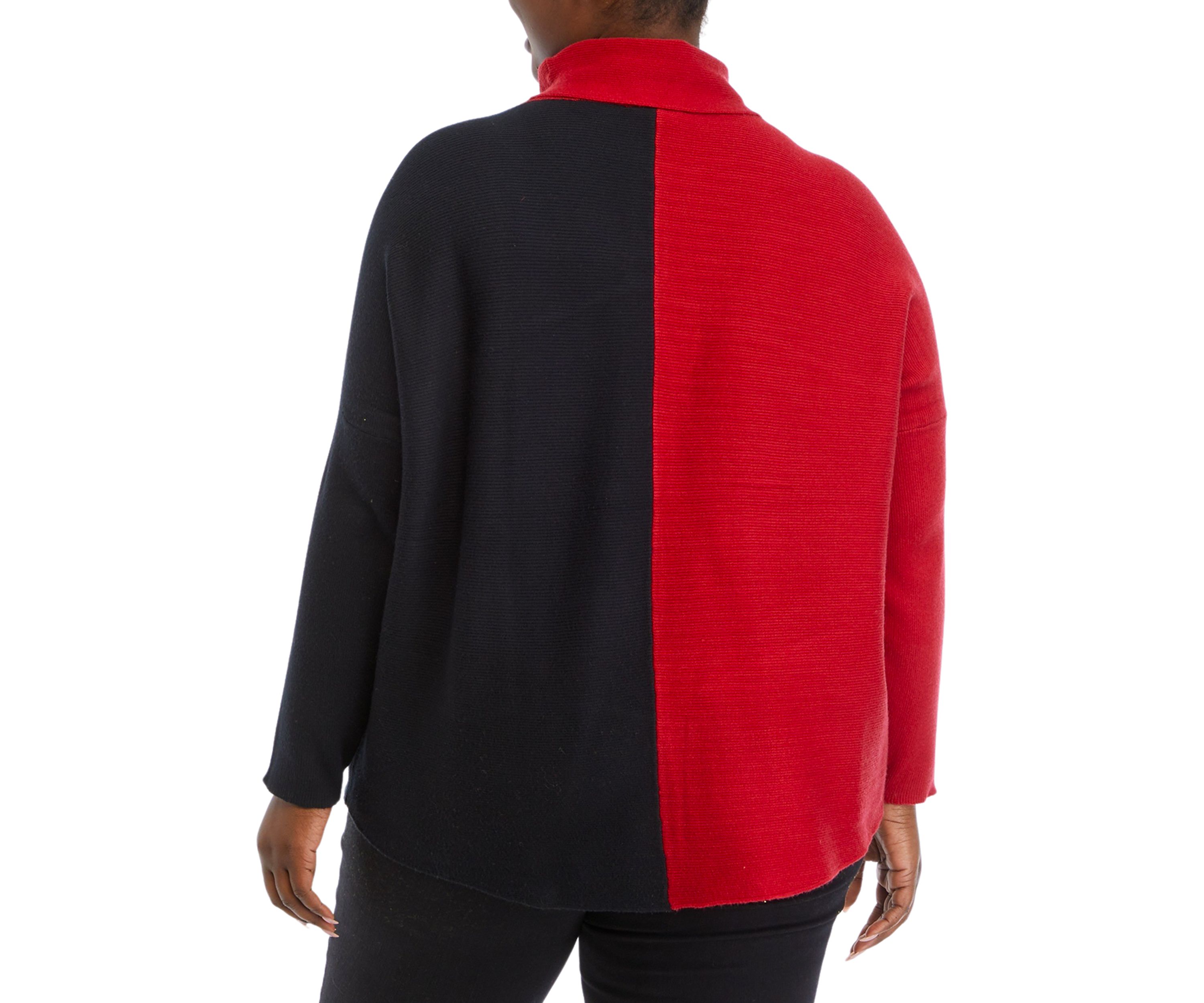 Plus Size Color Blocked Sweater