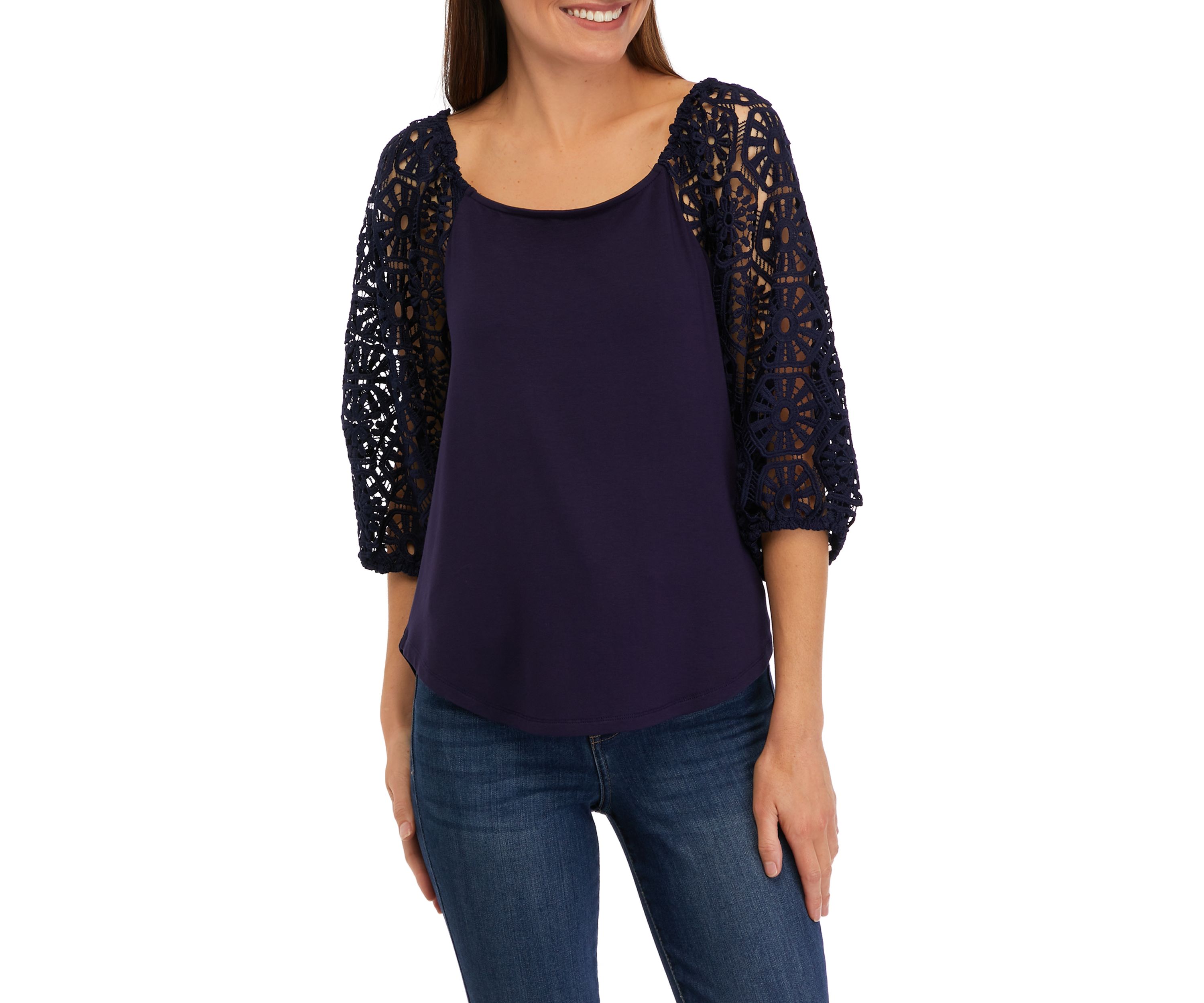 Womens Puff Sleeve Square Neck Top 
