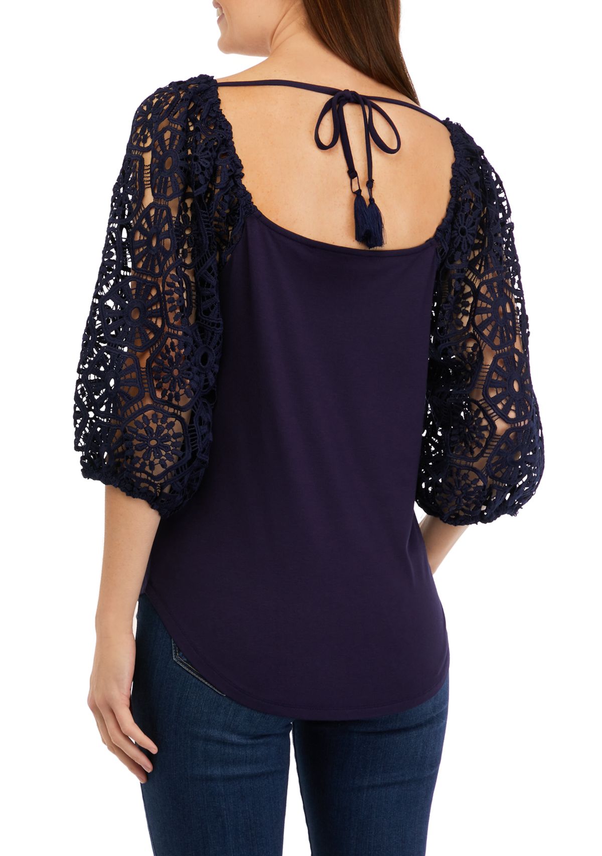 Womens Puff Sleeve Square Neck Top 