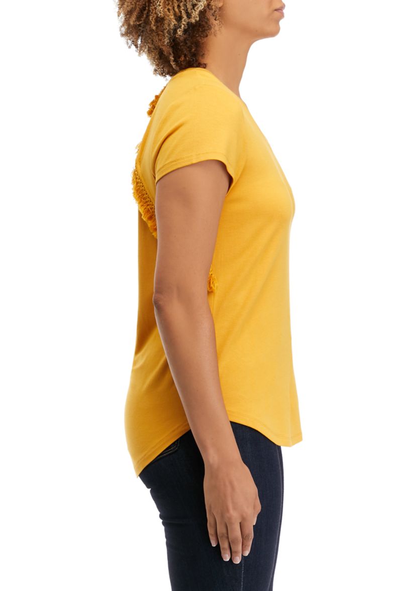 Womens Short Cap Sleeve Open Back Top