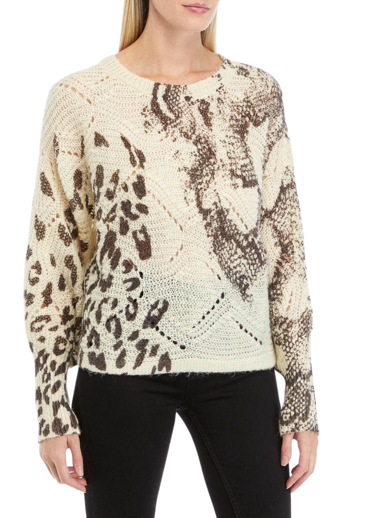 Womens Animal Printed Sweater