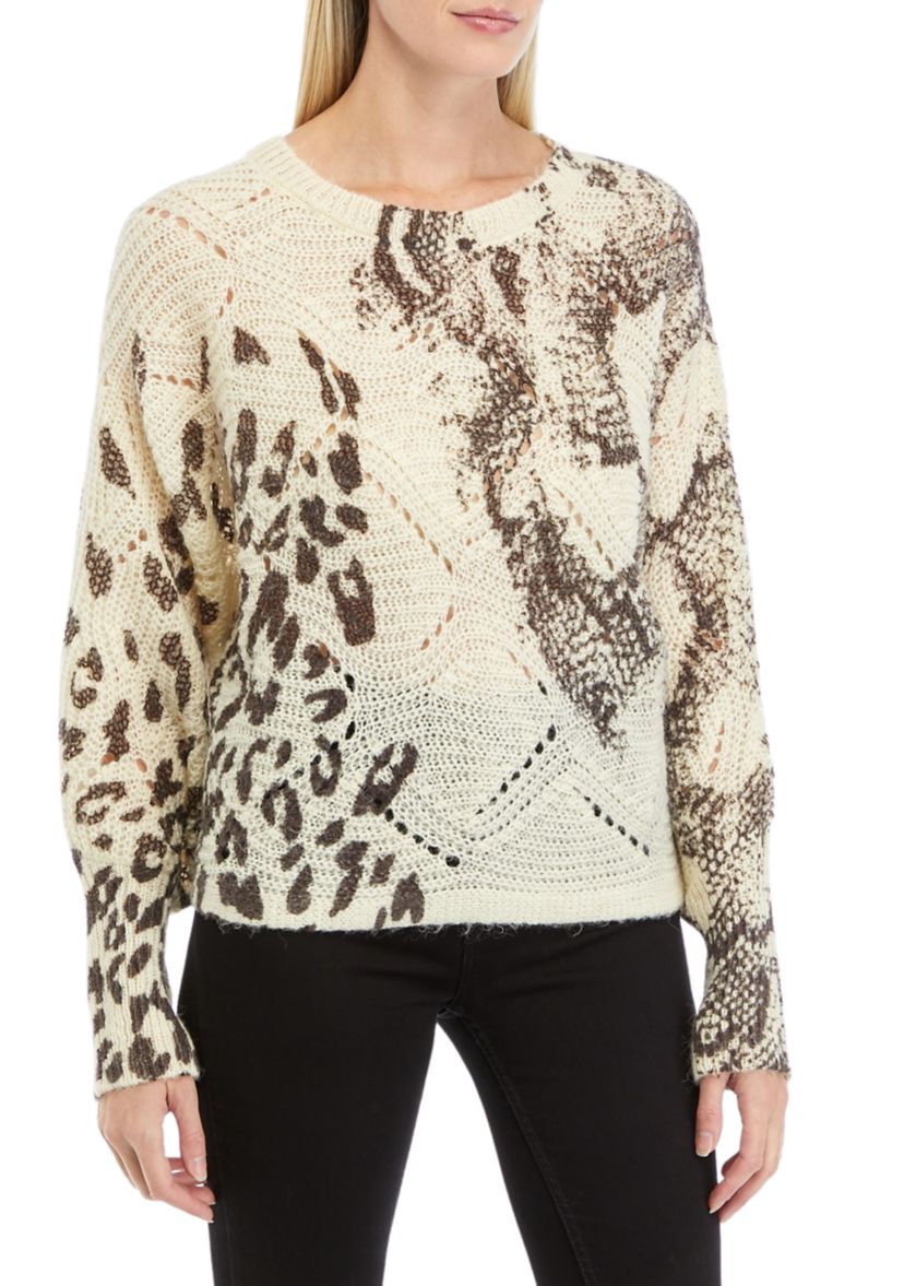 Womens Animal Printed Sweater