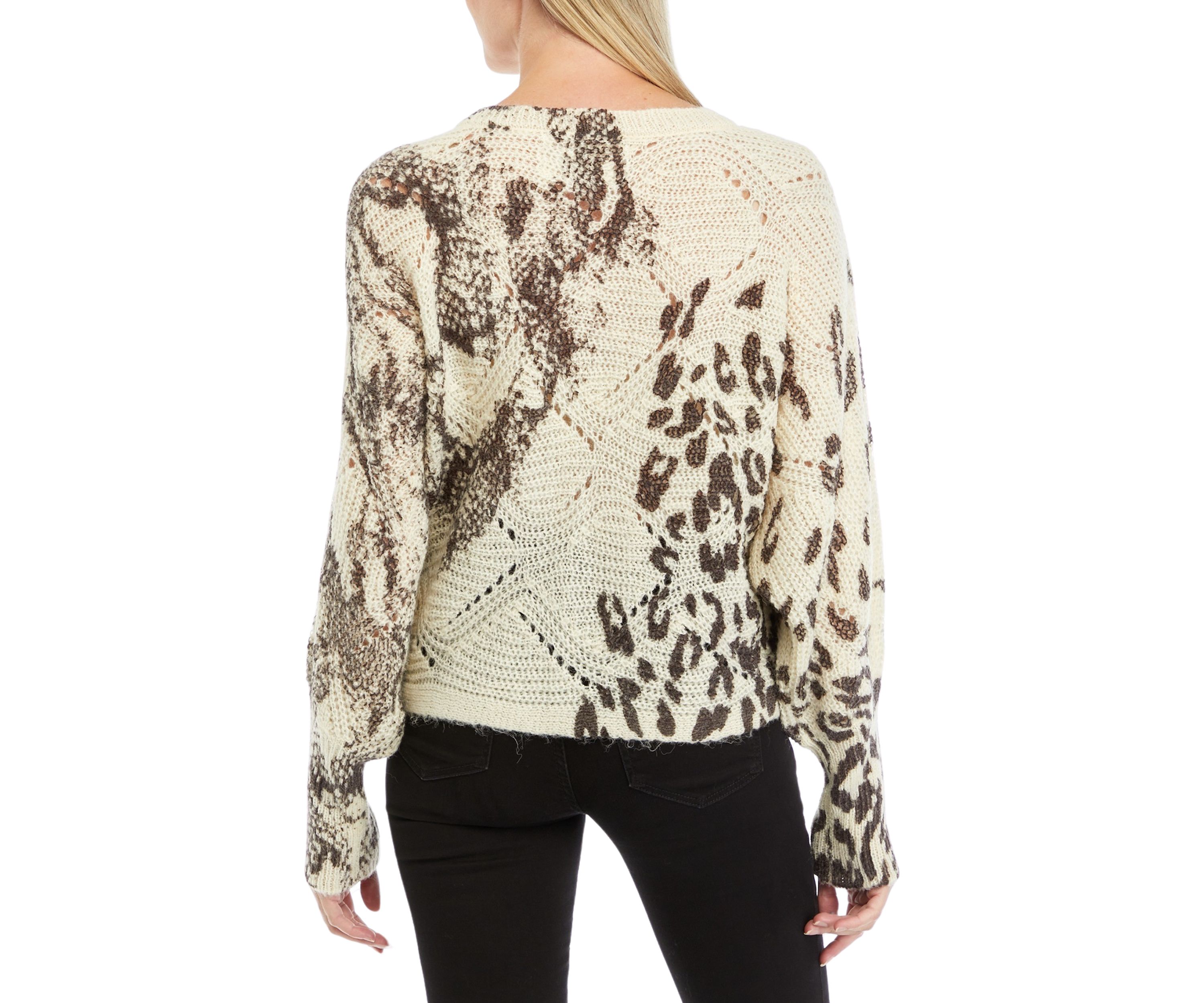 Womens Animal Printed Sweater