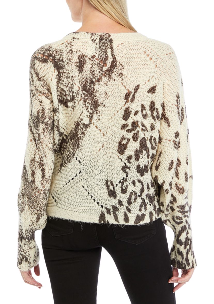 Womens Animal Printed Sweater