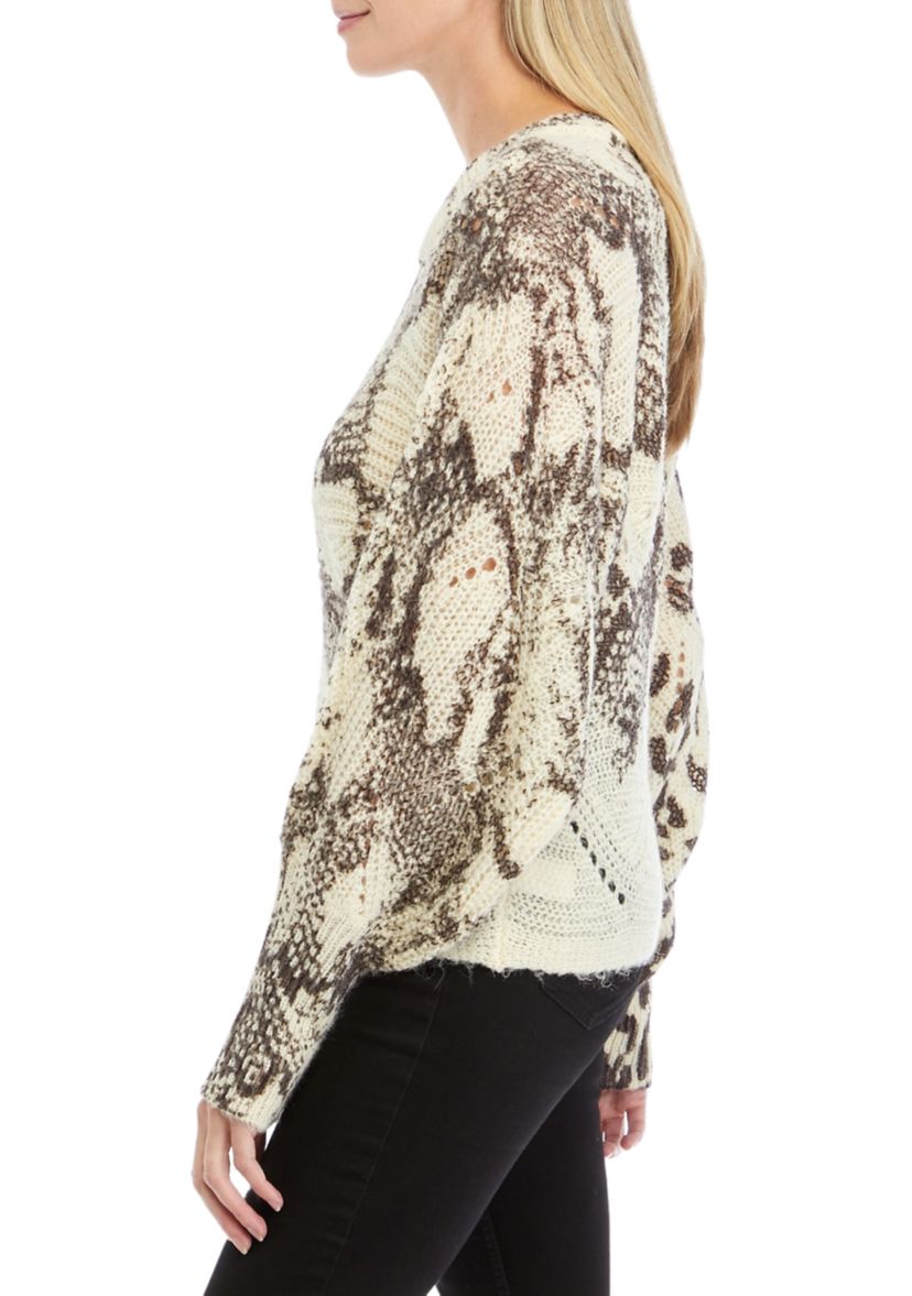Womens Animal Printed Sweater