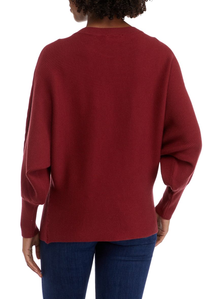 Womens Cable Mix Trim Sweater