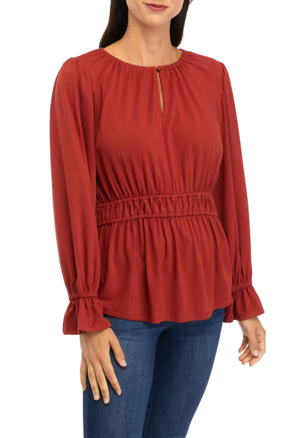 Womens Keyhole Front Blouse