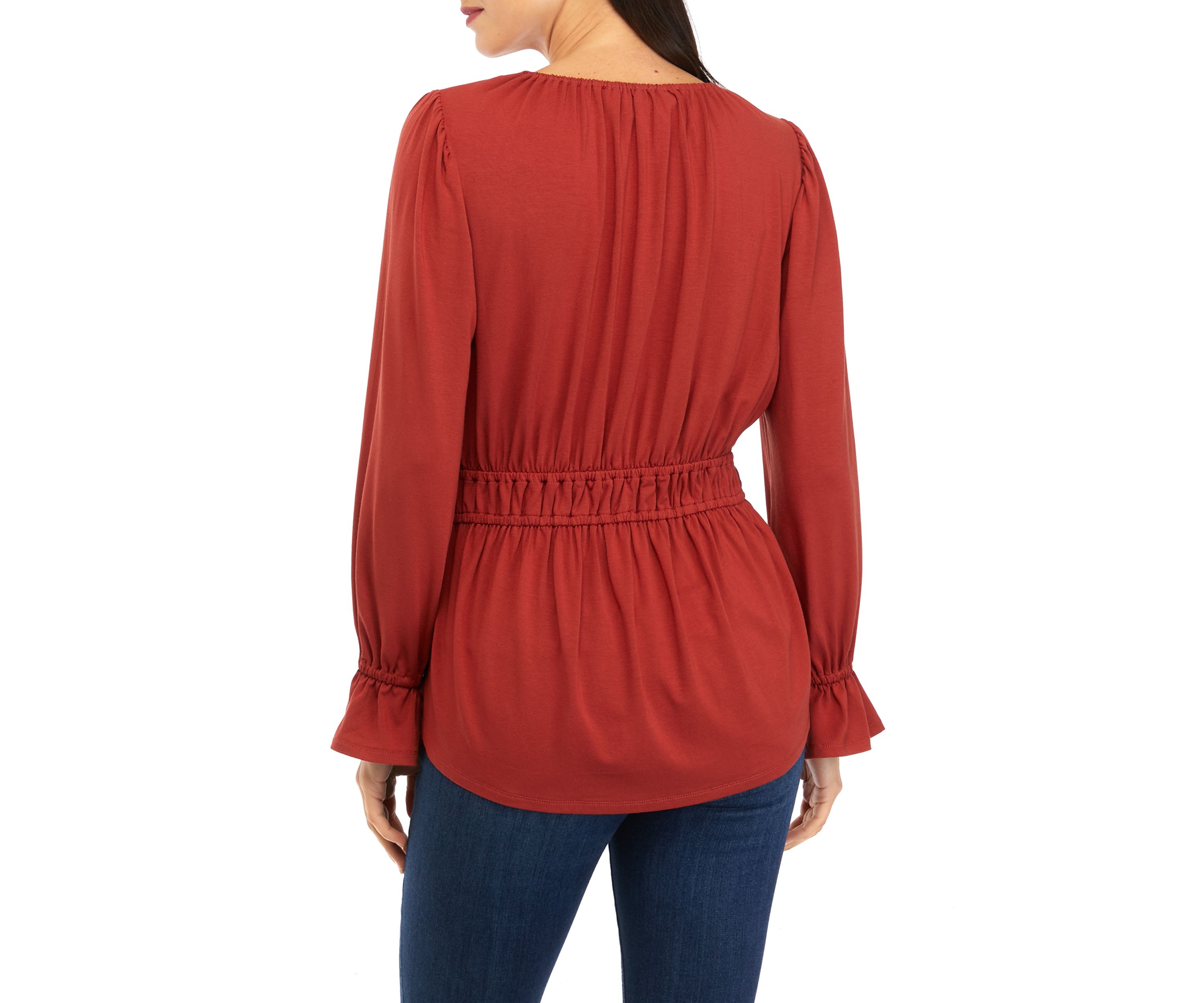 Womens Keyhole Front Blouse
