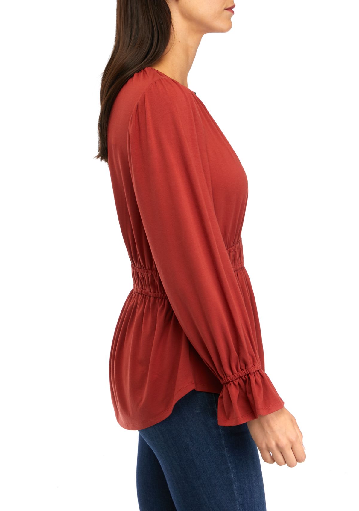 Womens Keyhole Front Blouse