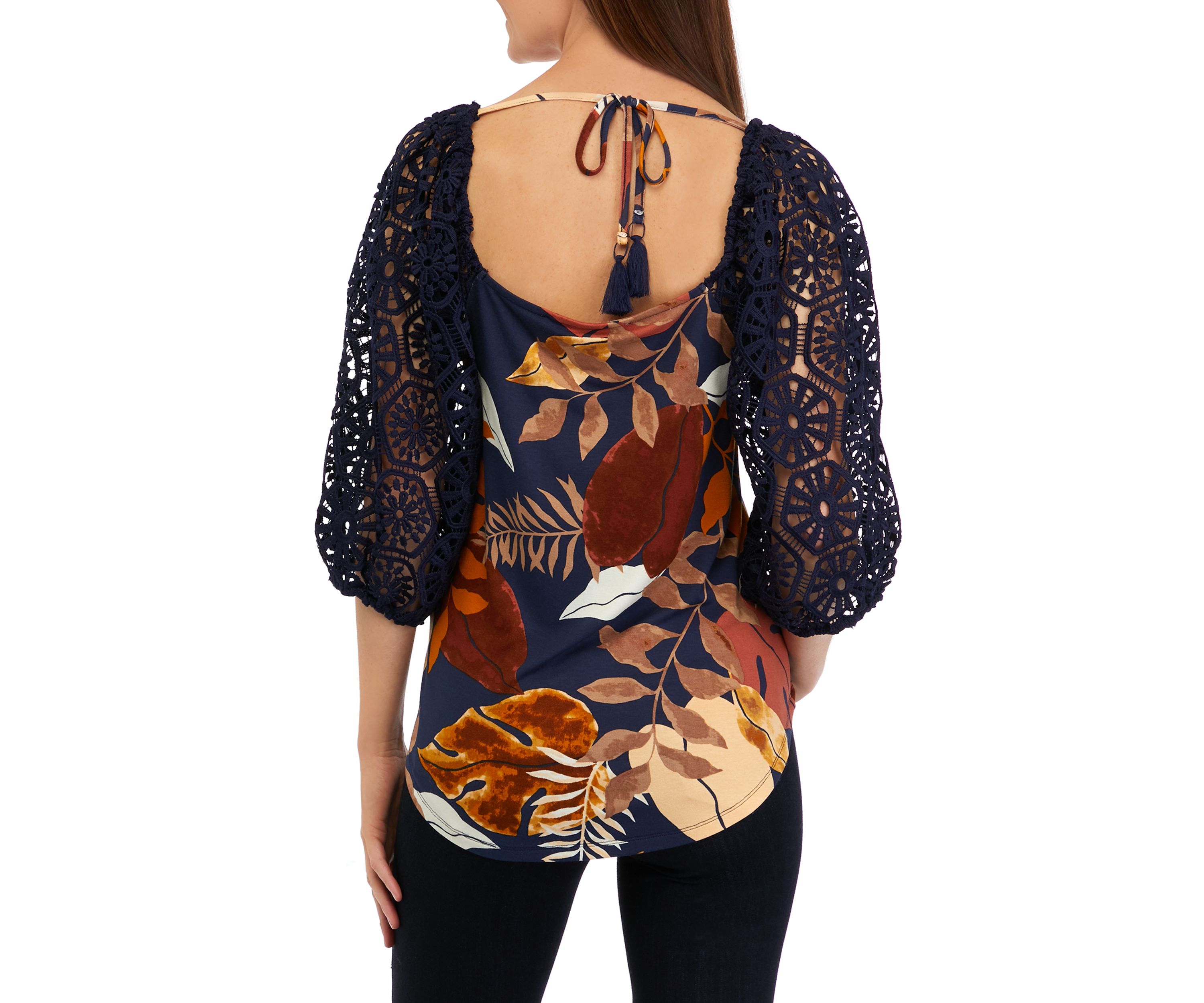 Womens Puff Sleeve Floral Top 
