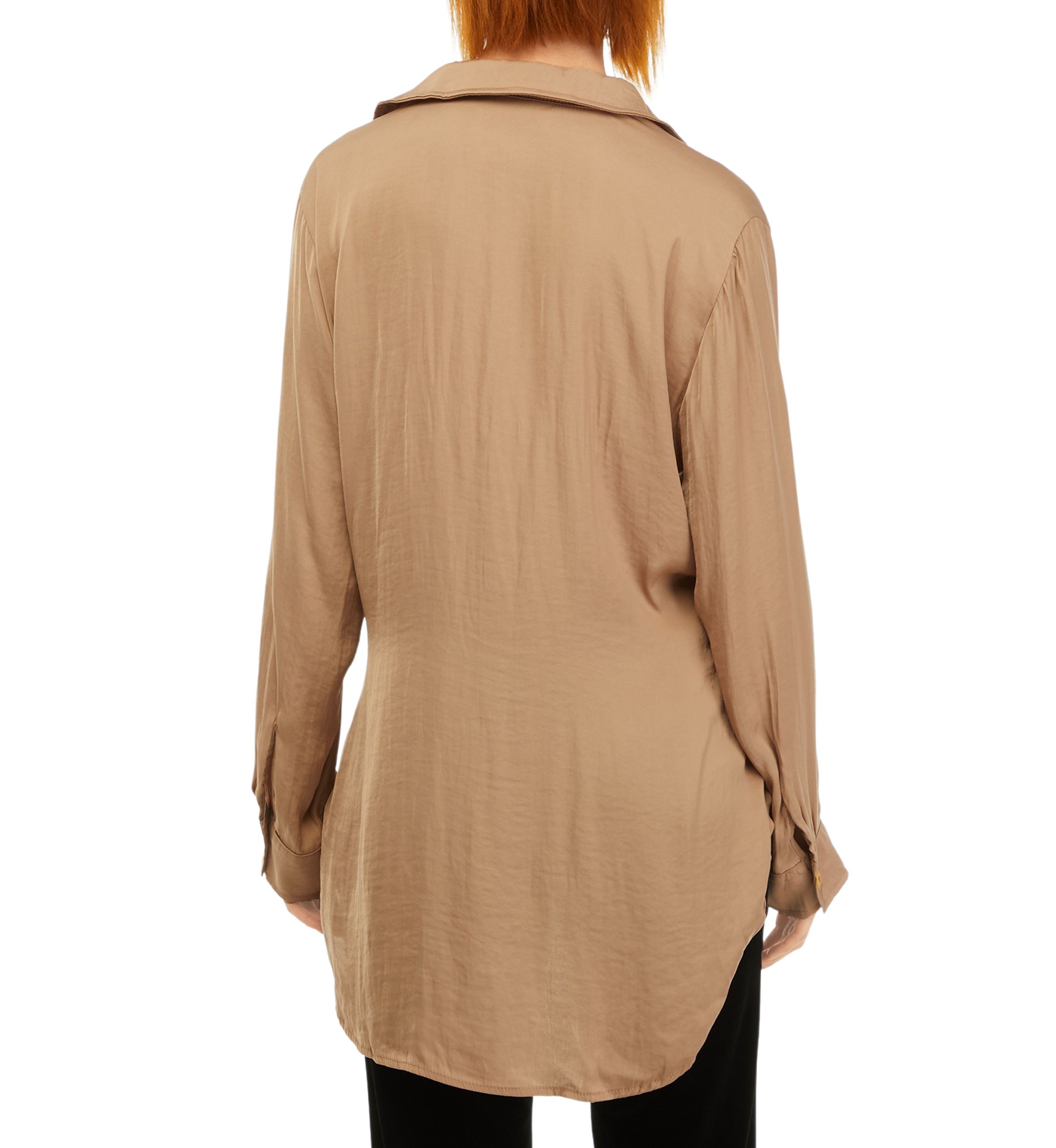 Womens High Low Button Front Top