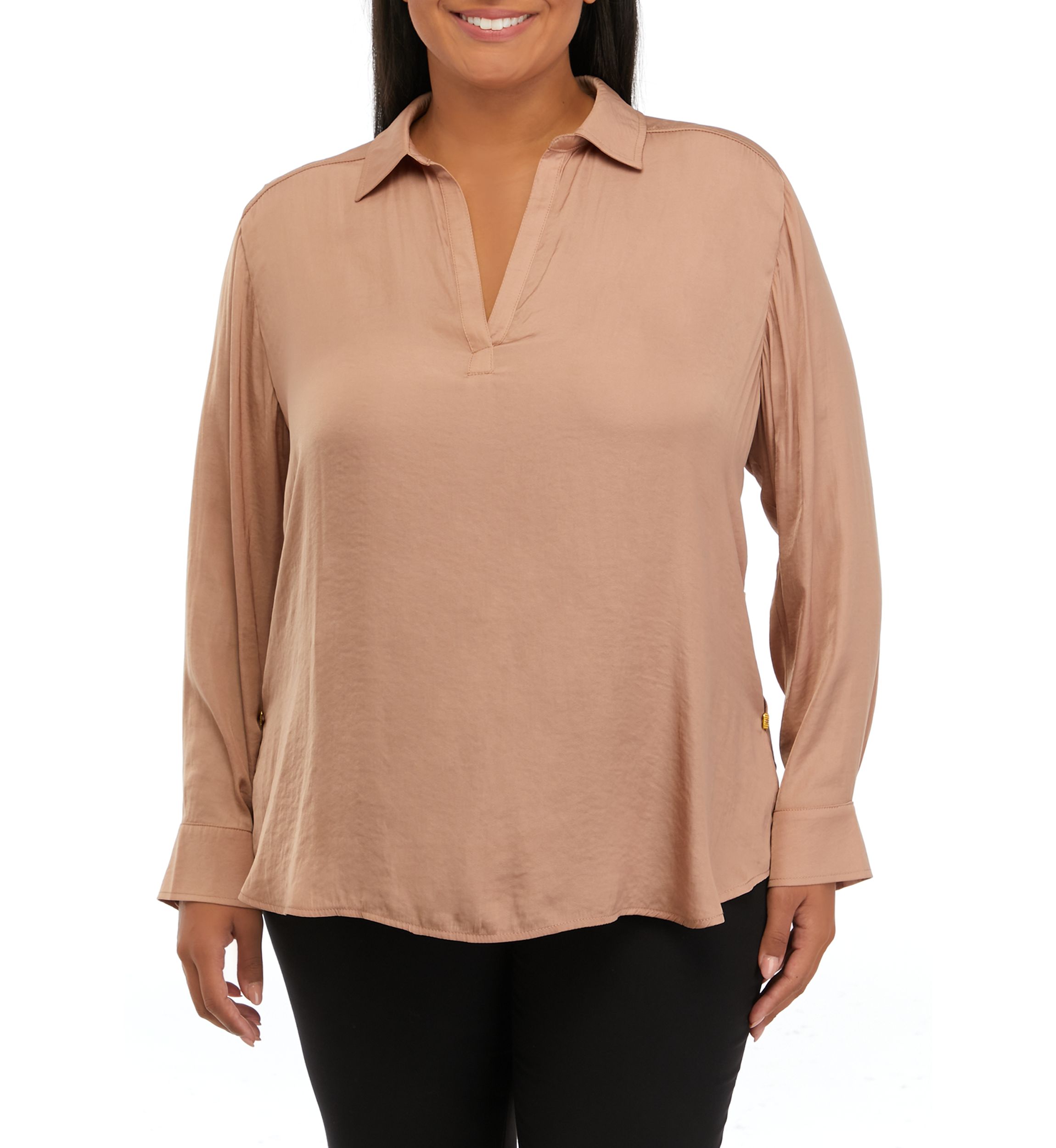 Plus Size High Low Tunic Shirt 