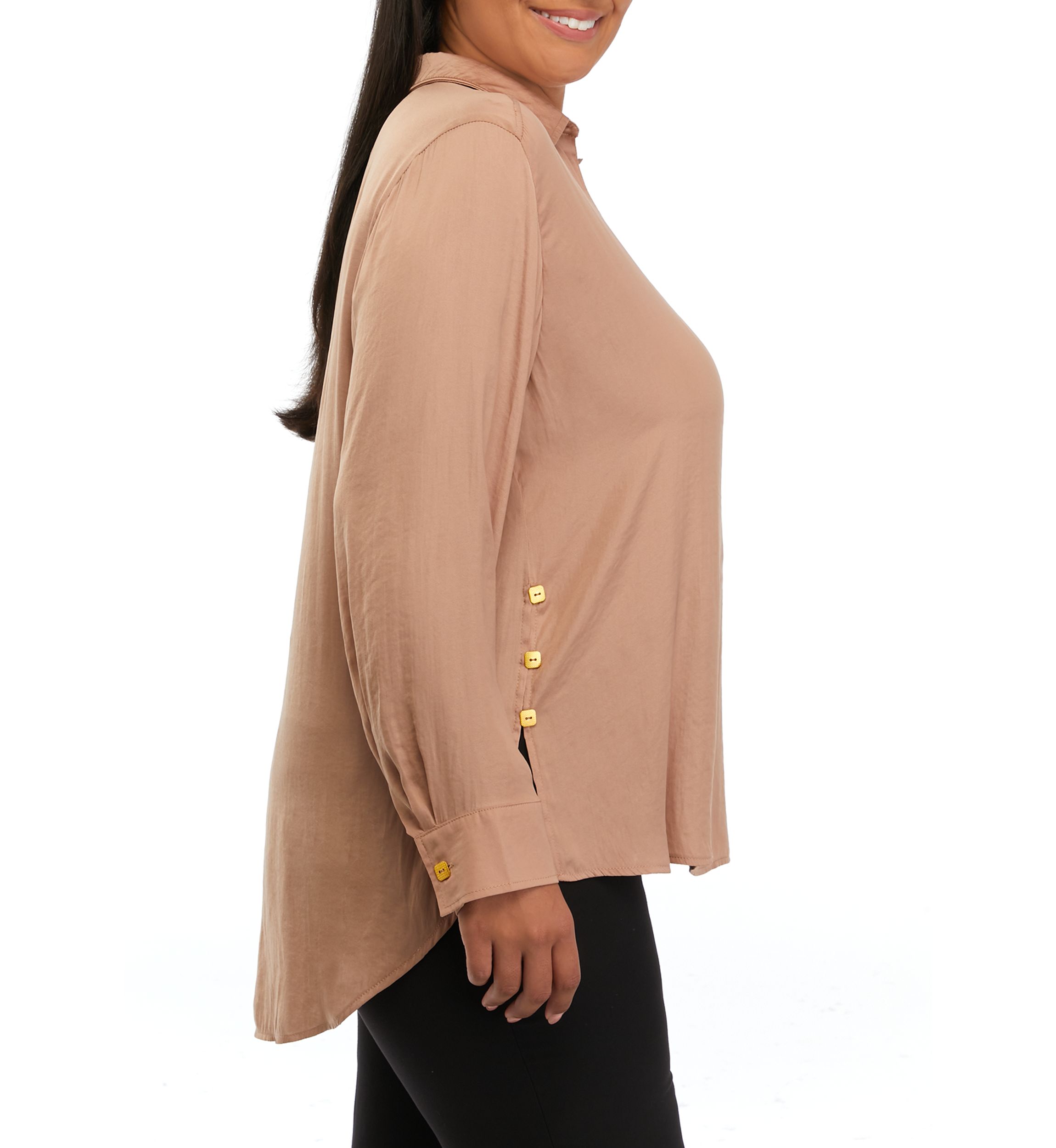 Plus Size High Low Tunic Shirt 