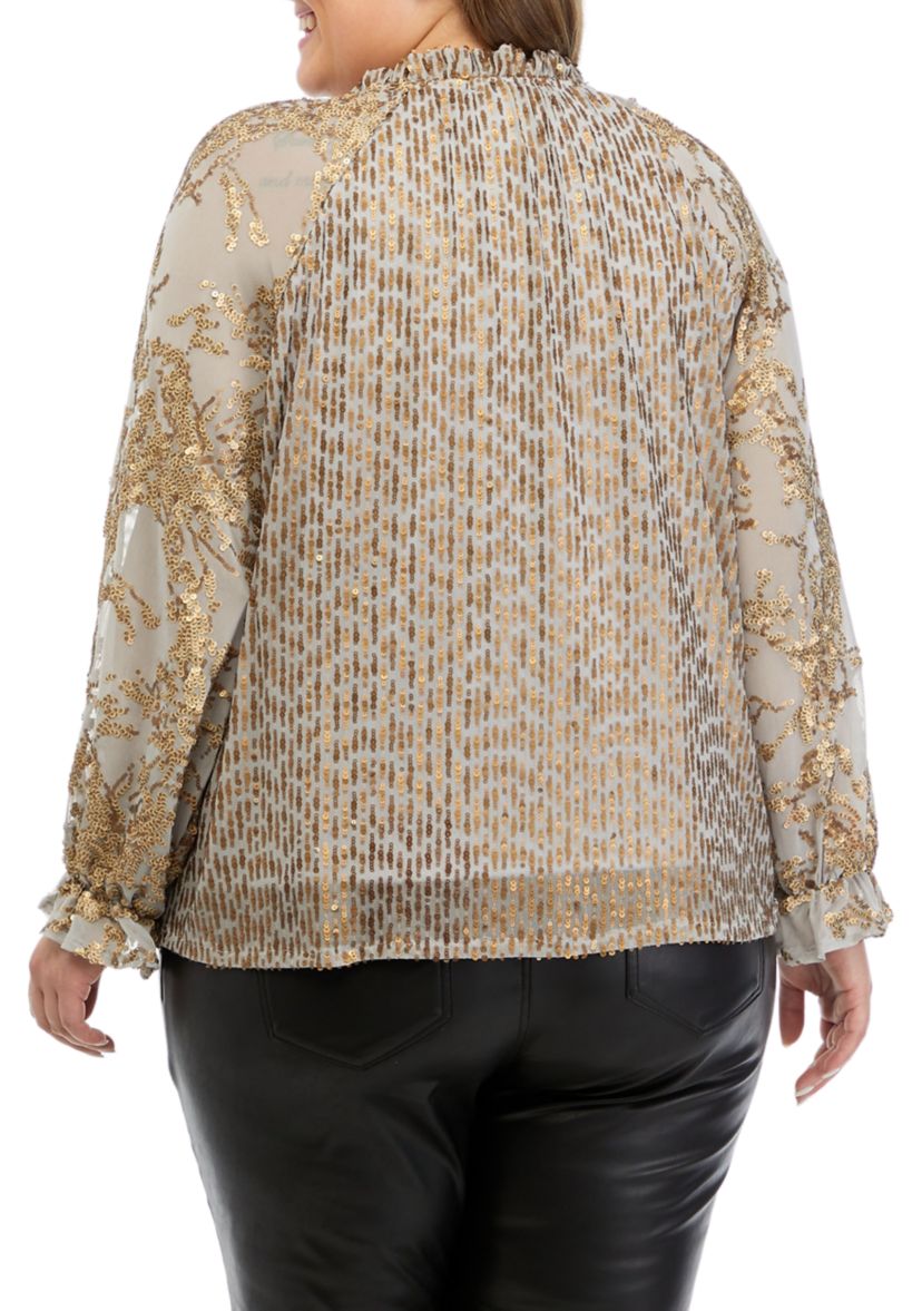 Plus Size V-Neck Blouse