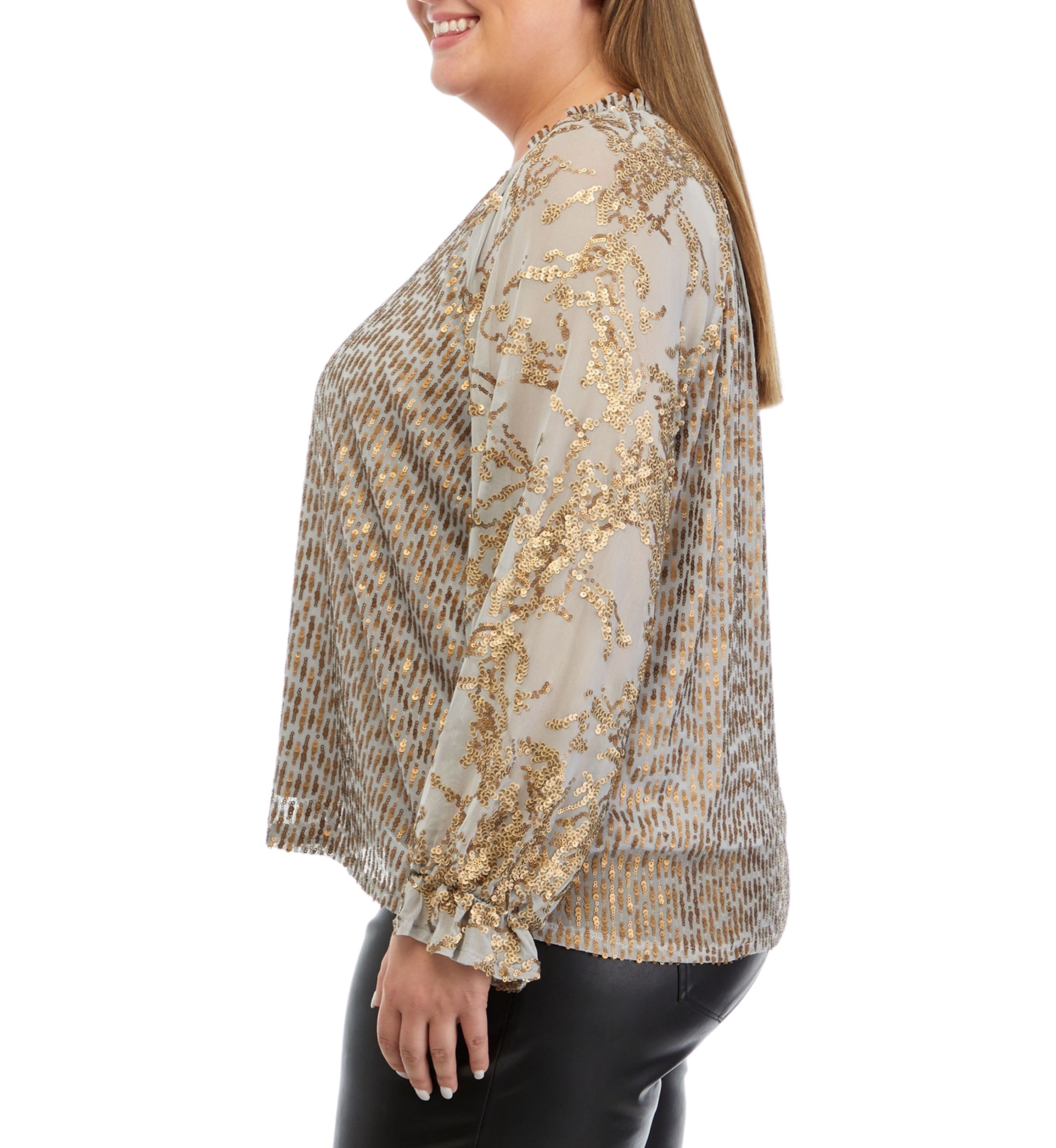 Plus Size V-Neck Blouse