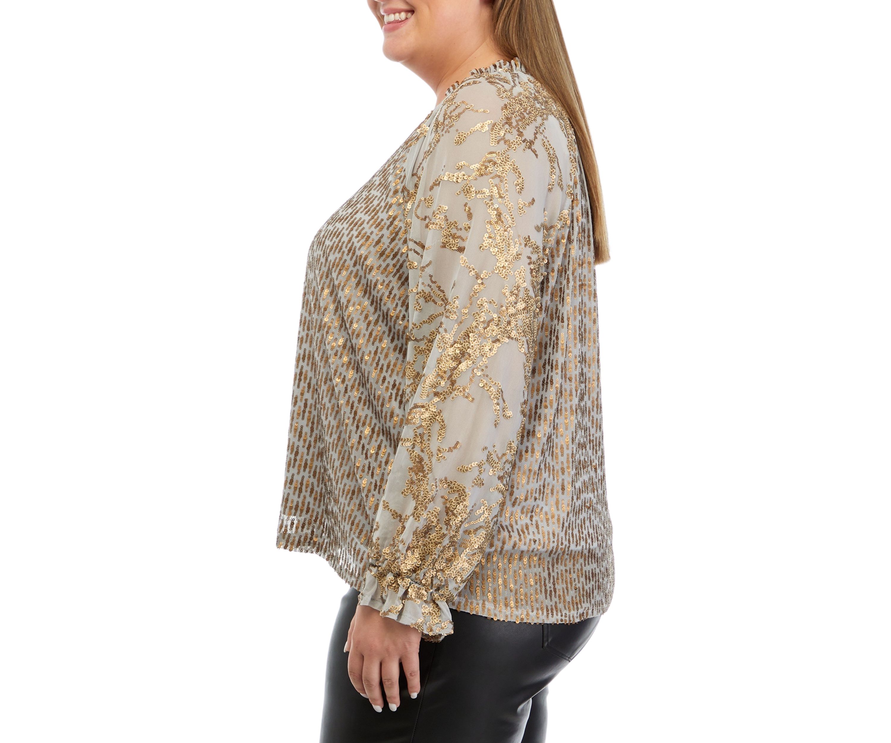 Plus Size V-Neck Blouse