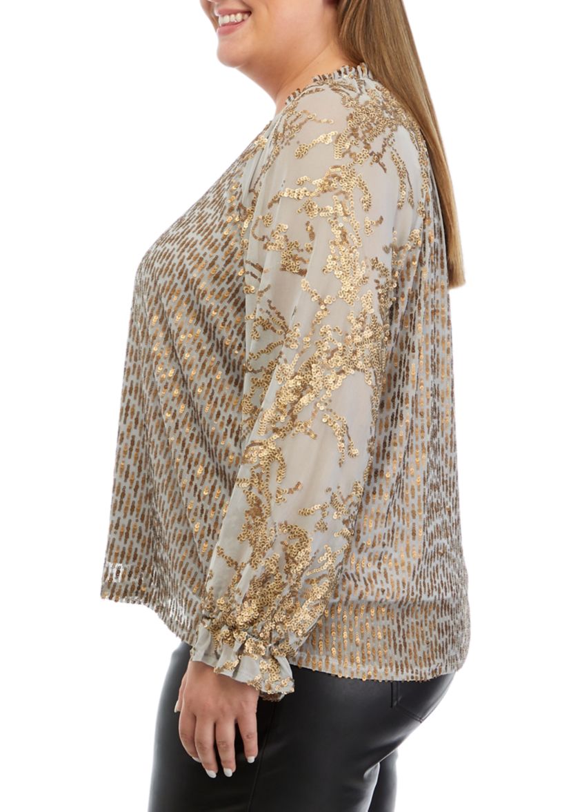 Plus Size V-Neck Blouse