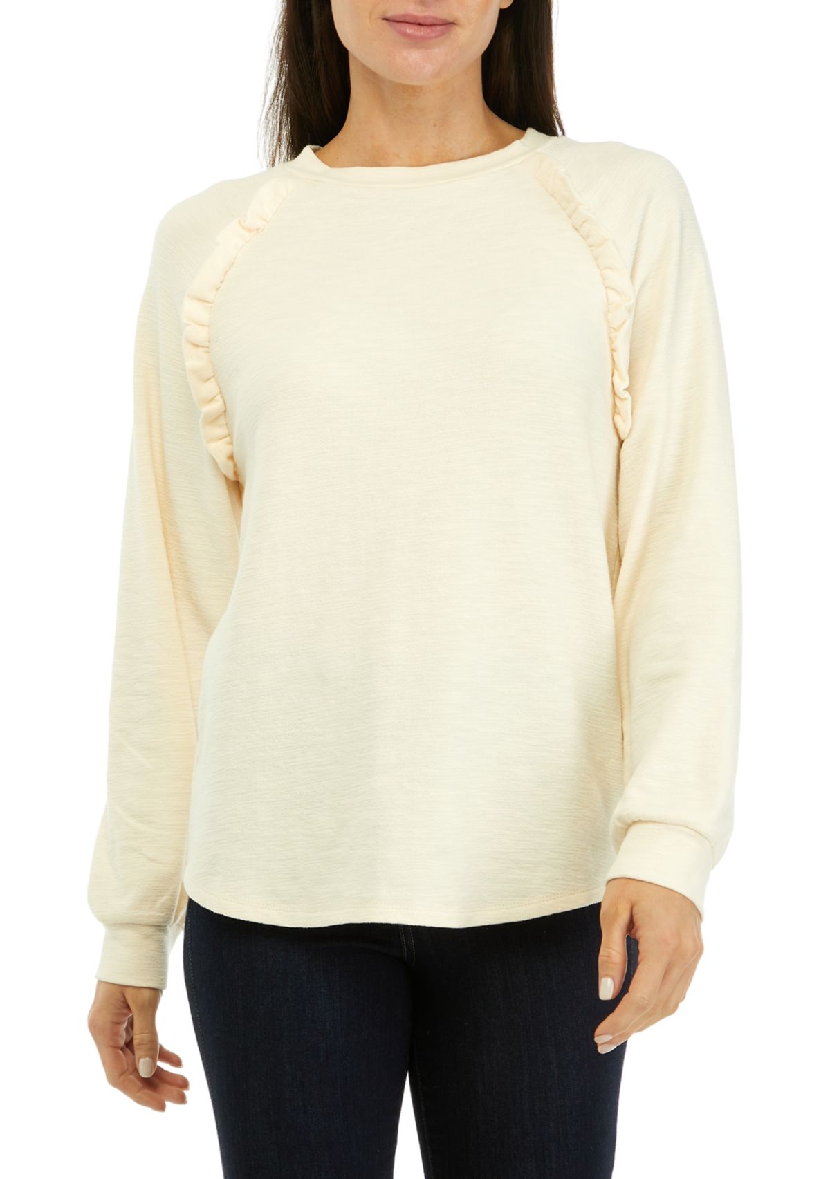 Womens Ruffle Detail Pullover