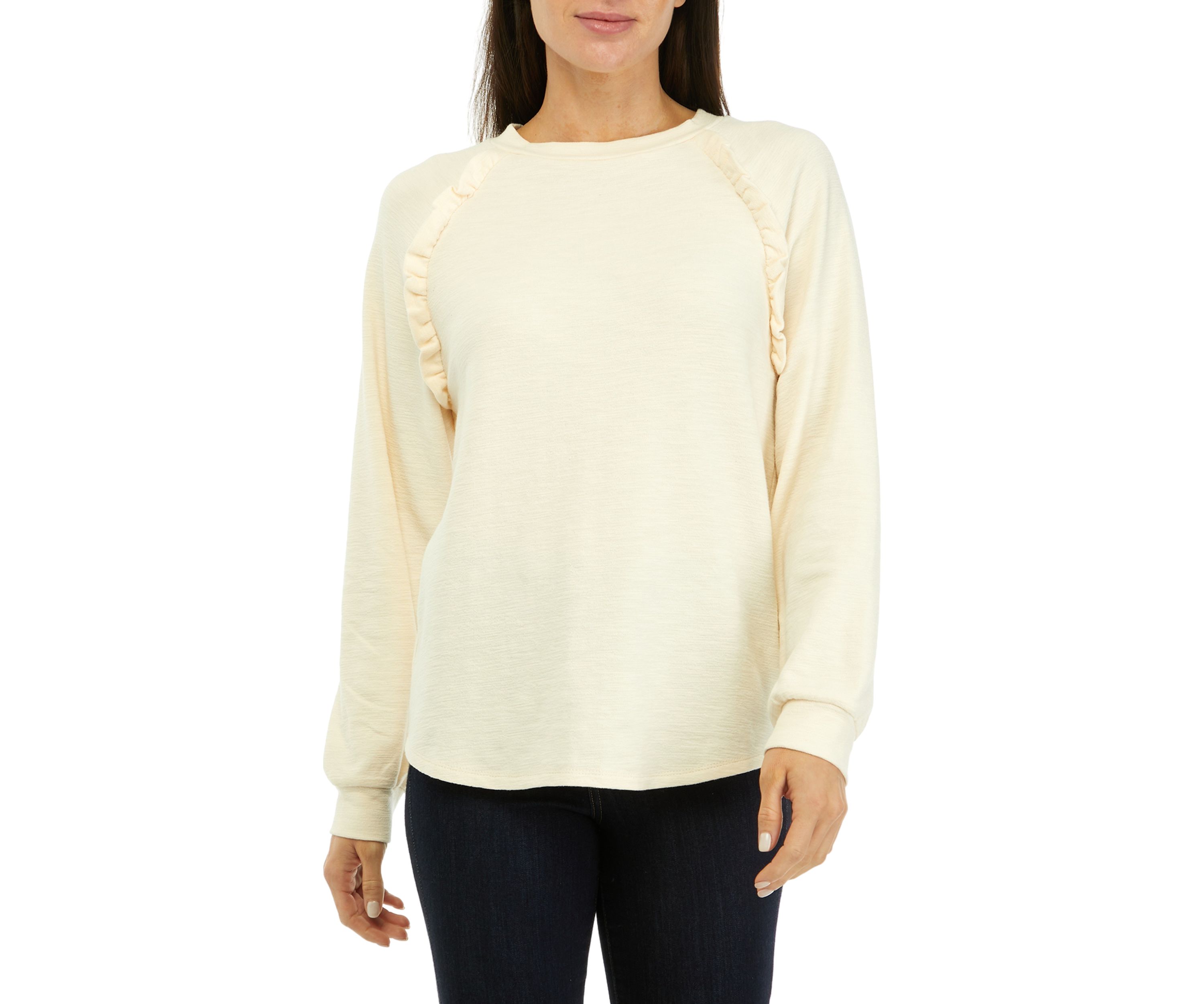 Womens Ruffle Detail Pullover